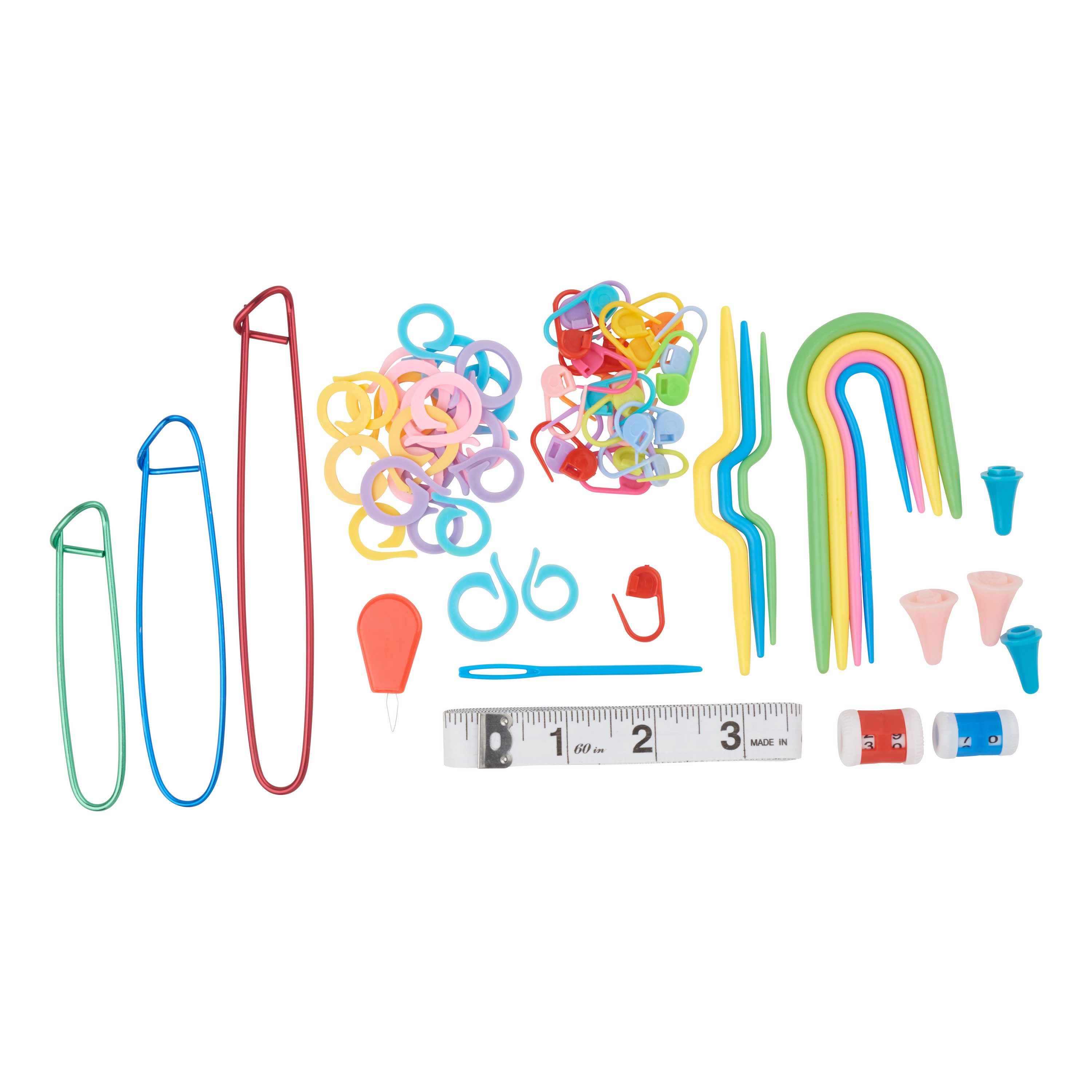 VBS Stricknadeln Stricken Zubehörset Utensilien, 62 Teile