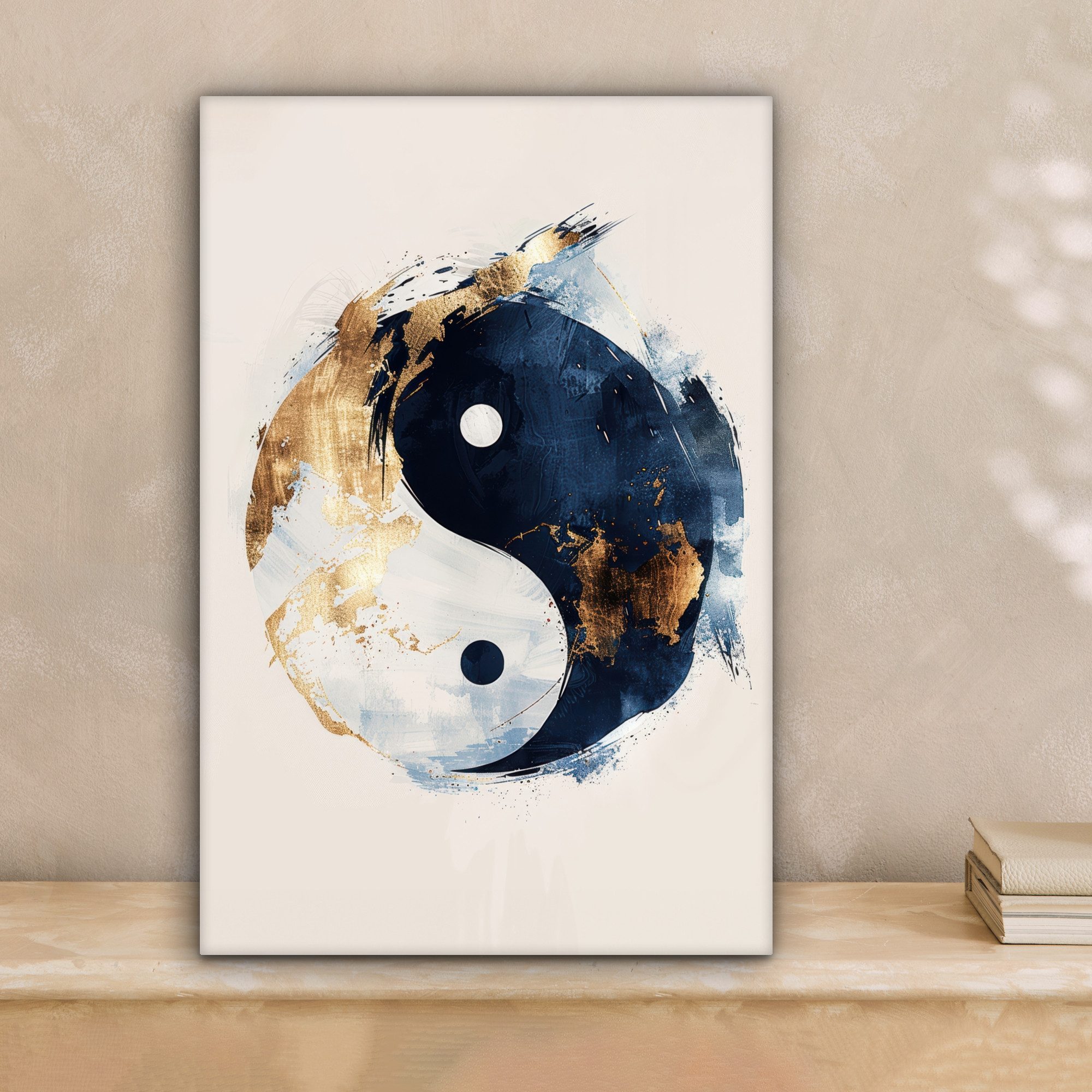 OneMillionCanvasses® Leinwandbild Yin Yang - Abstrakt - Schwarz - Weiß - Go günstig online kaufen