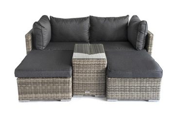 bellavista - Home&Garden® Gartenlounge-Set Aluminium Gartenlounge Samoa, hellgrau, (Set, 13-tlg), Multifunktionslounge, Gartensofa