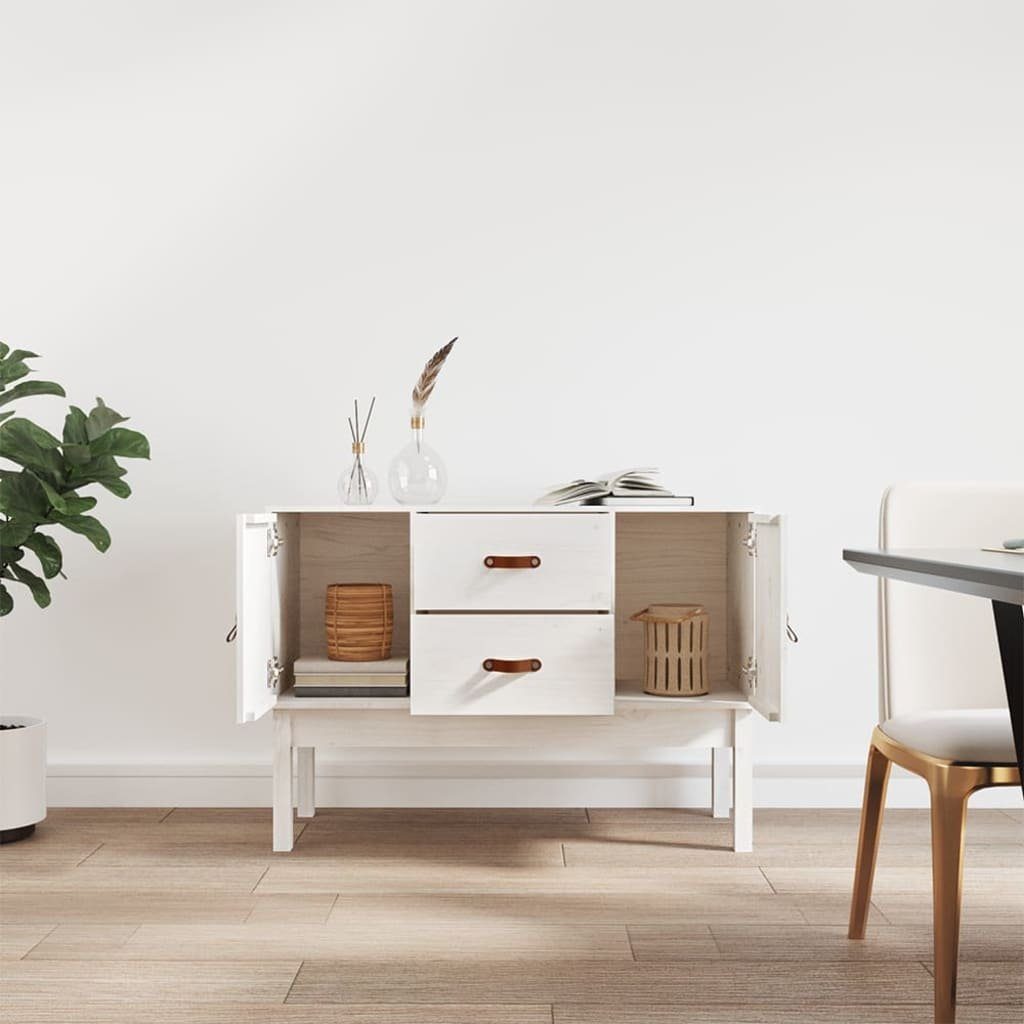 furnicato Sideboard Klassisches 110x40x78 cm Weiß aus massivem Kiefernholz (1 St)