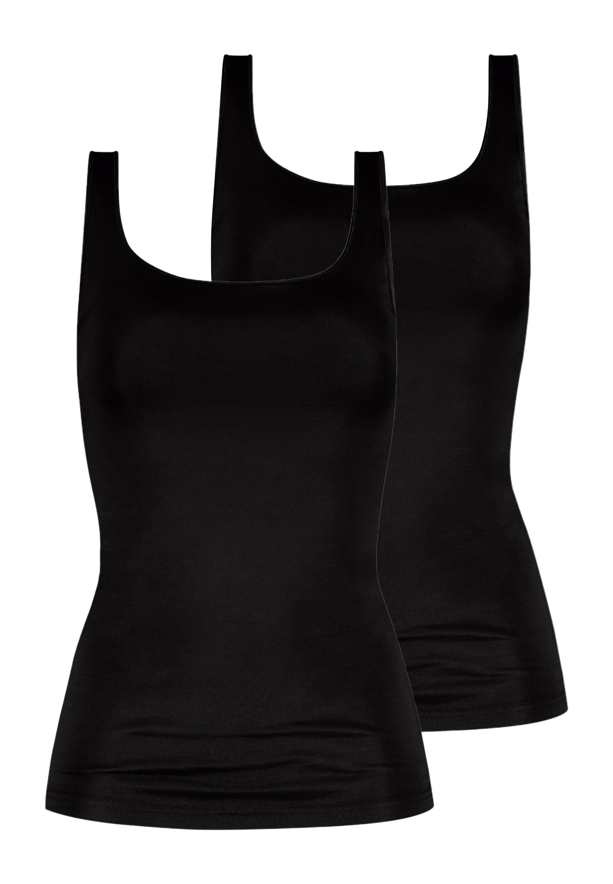 Mey Unterhemd 2er Pack Emotion - Sporty (Spar-Set, 2-St) Unterhemd / Top - Schmale Passform, Fließende Qualität Schwarz | Unterhemden
