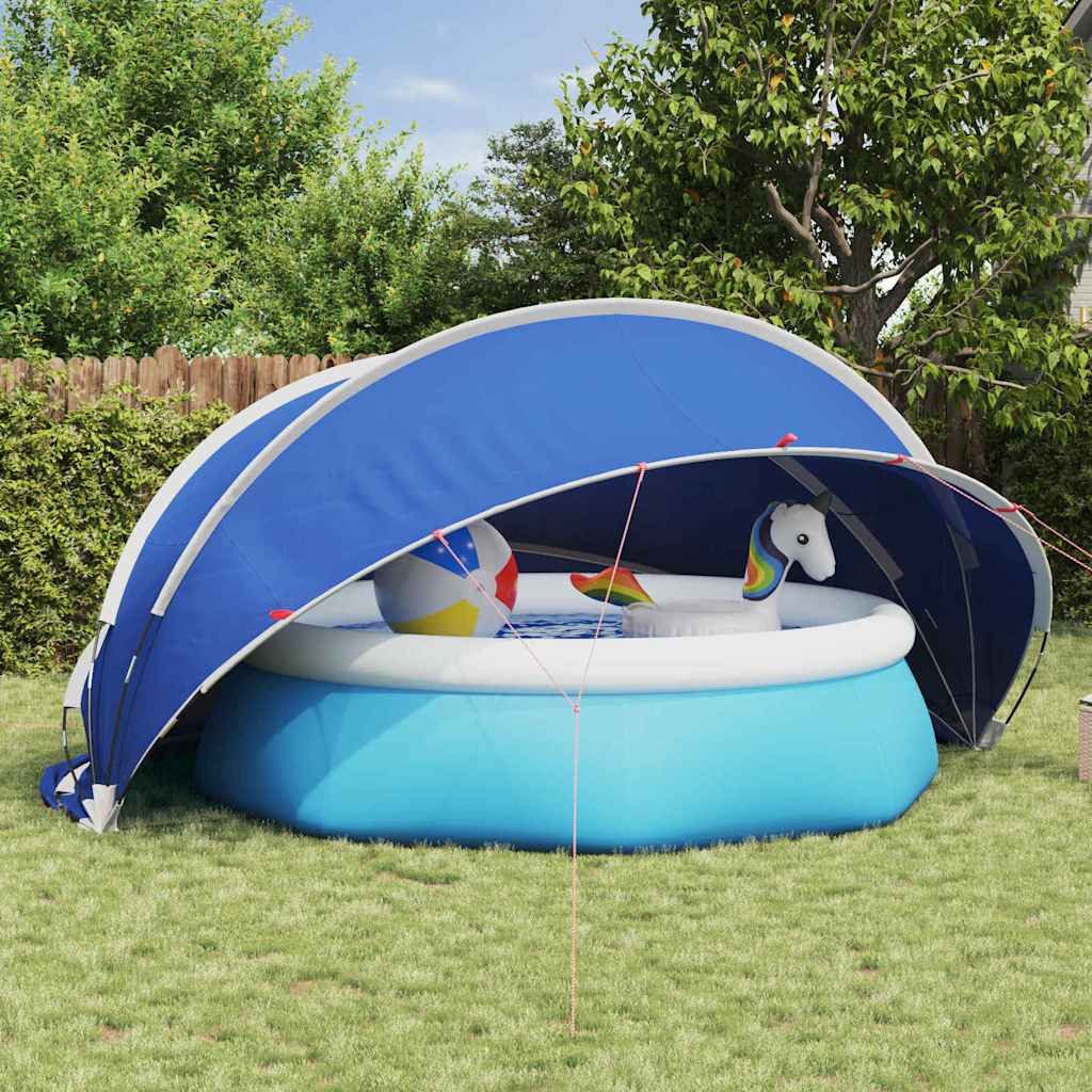 vidaXL Poolüberdachung, Pool-Dome Grün 430 x 430 x 210 cm