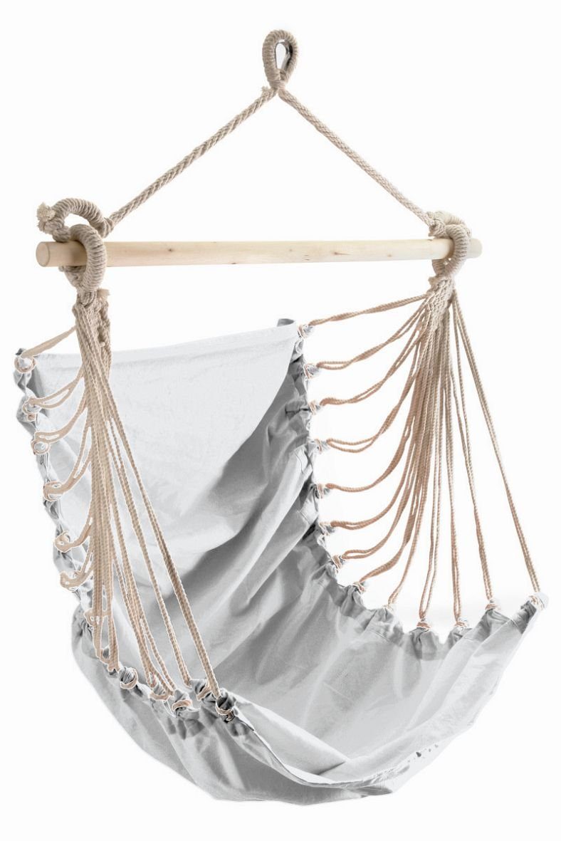 CONACORD Hängematte mycona Hängesitz Fashion White, Hängesitz ist bei 30 Grad Handwäsche waschbar