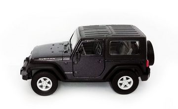Welly Modellauto JEEP Wrangler Rubicon Metall Modellauto Modell Auto 56 (Anthrazit zu), Spielzeugauto Kinder Geschenk