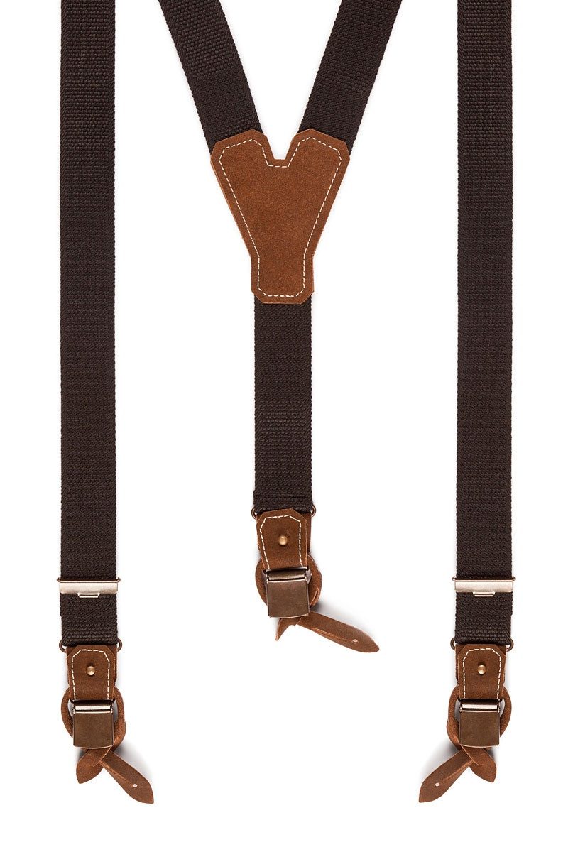 Luise Steiner Trachtenlederhose Trachten Hosenträger - BASIC-DUNKEL - schwarz