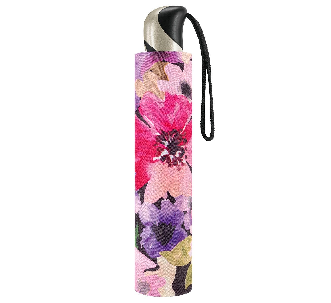 HAPPY RAIN Langregenschirm Selection Easymatic Ultra Light Auf-Automatik Flowers, Windproof