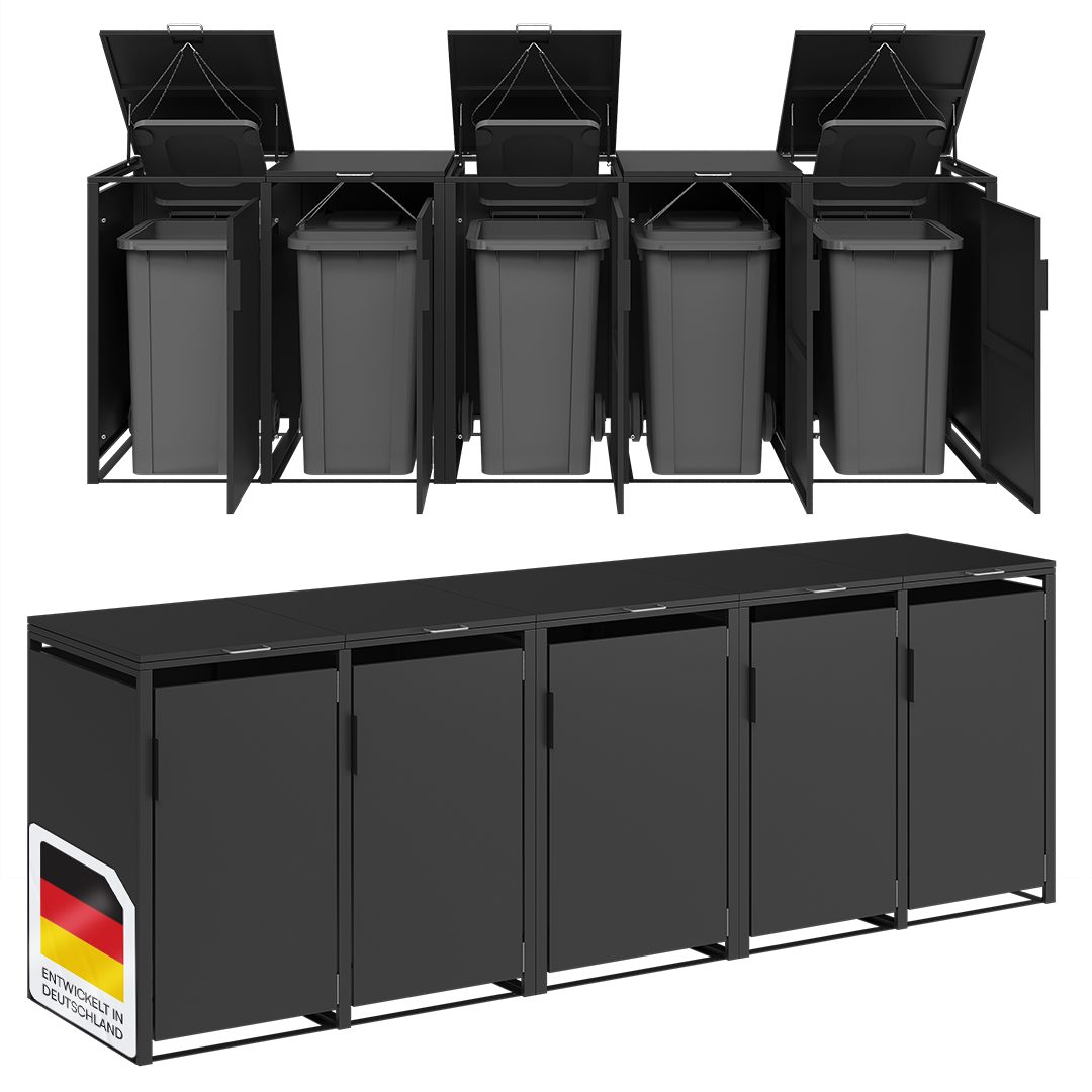 STEELSØN Mülltonnenbox Thoria 240L (Graphitschwarz, verfügbar günstig online kaufen