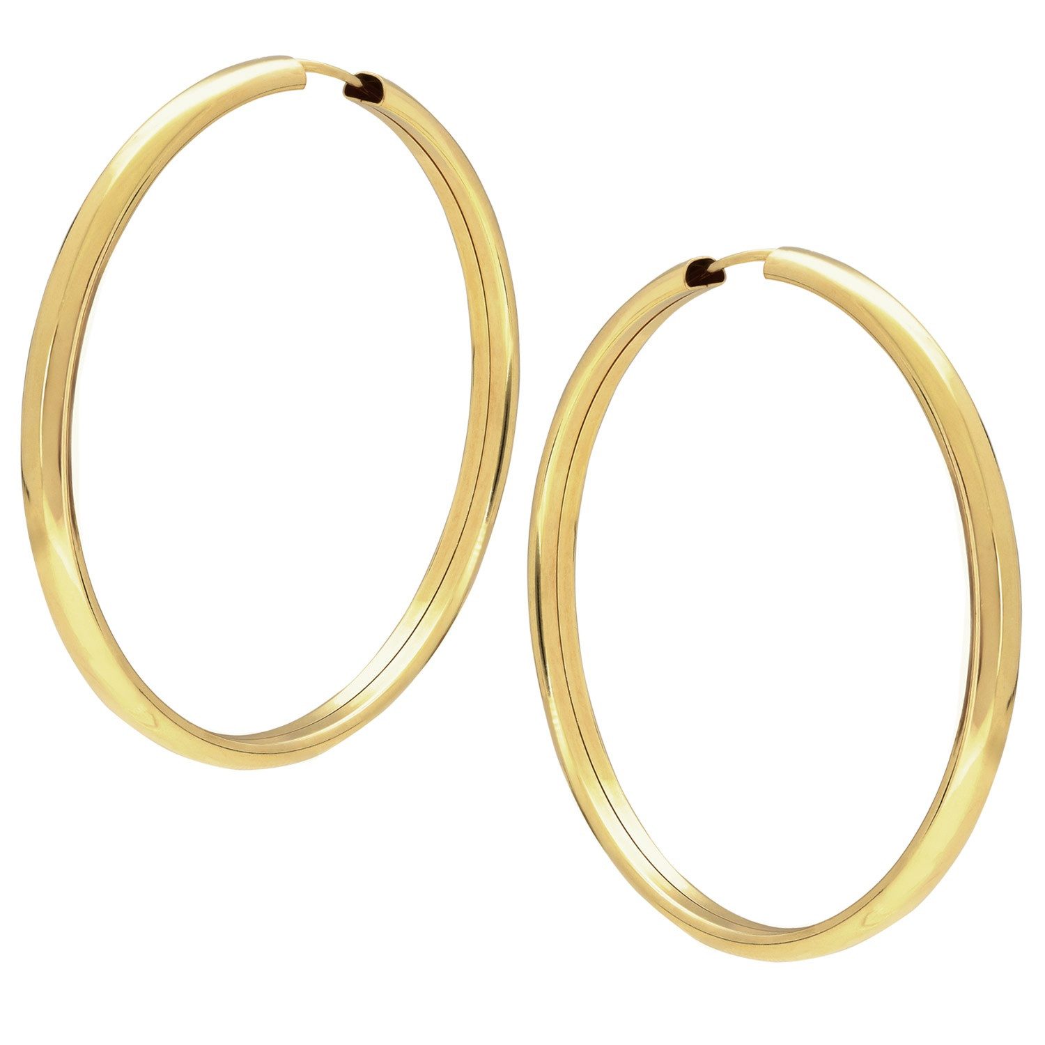 trendor Paar Creolen Damen-925 Silber Vergoldet Ø 50 mm günstig online kaufen