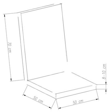 Home Feeling Hochlehnerauflage 2er Set Auflagen Sitzkissen, 120x50x8 cm blau