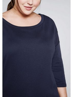 Sheego Sweatshirt Große Größen mit 3/4-Arm und Rundhalsausschnitt