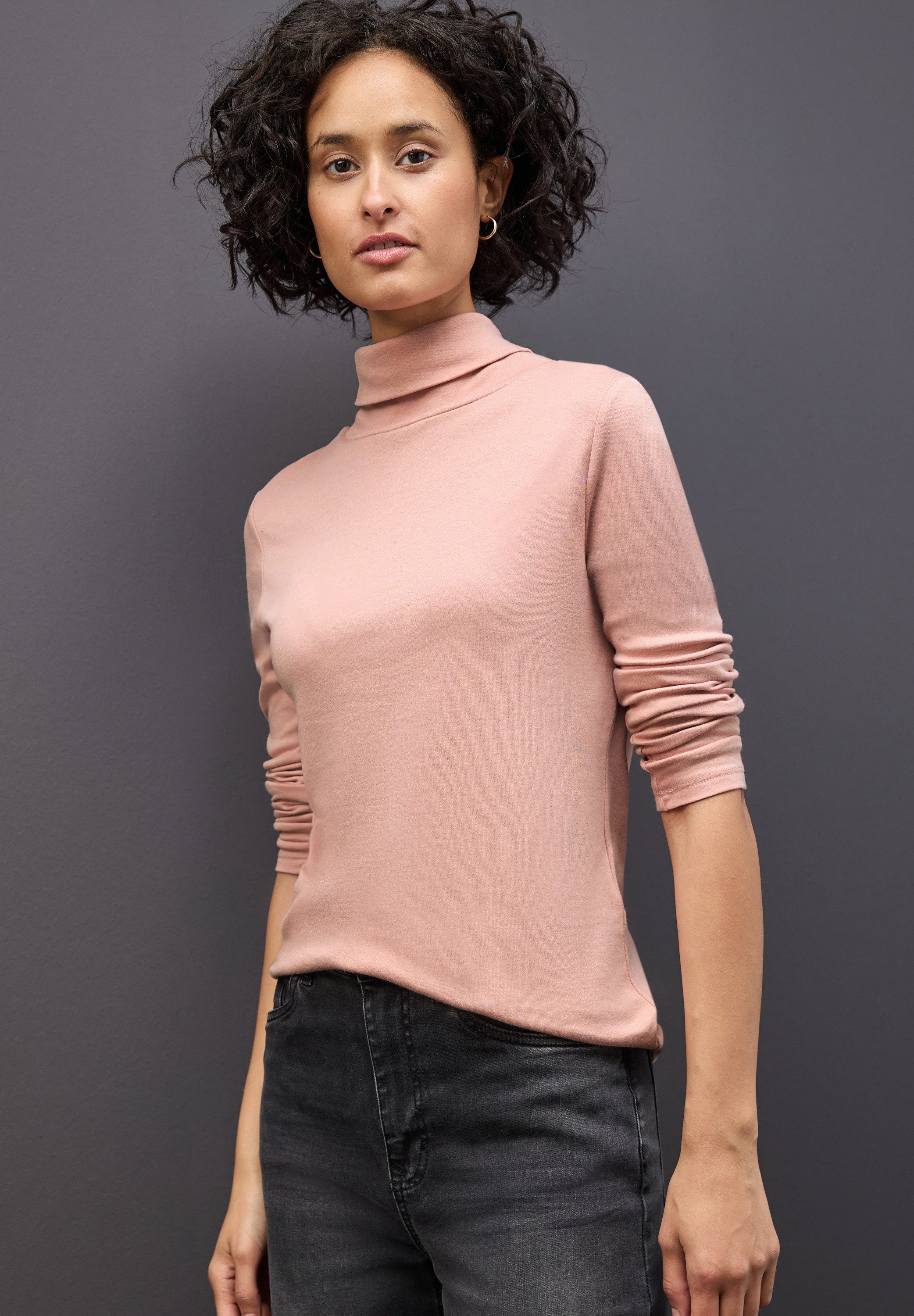 STREET ONE Rollkragenshirt im soften Baumwoll-Mix