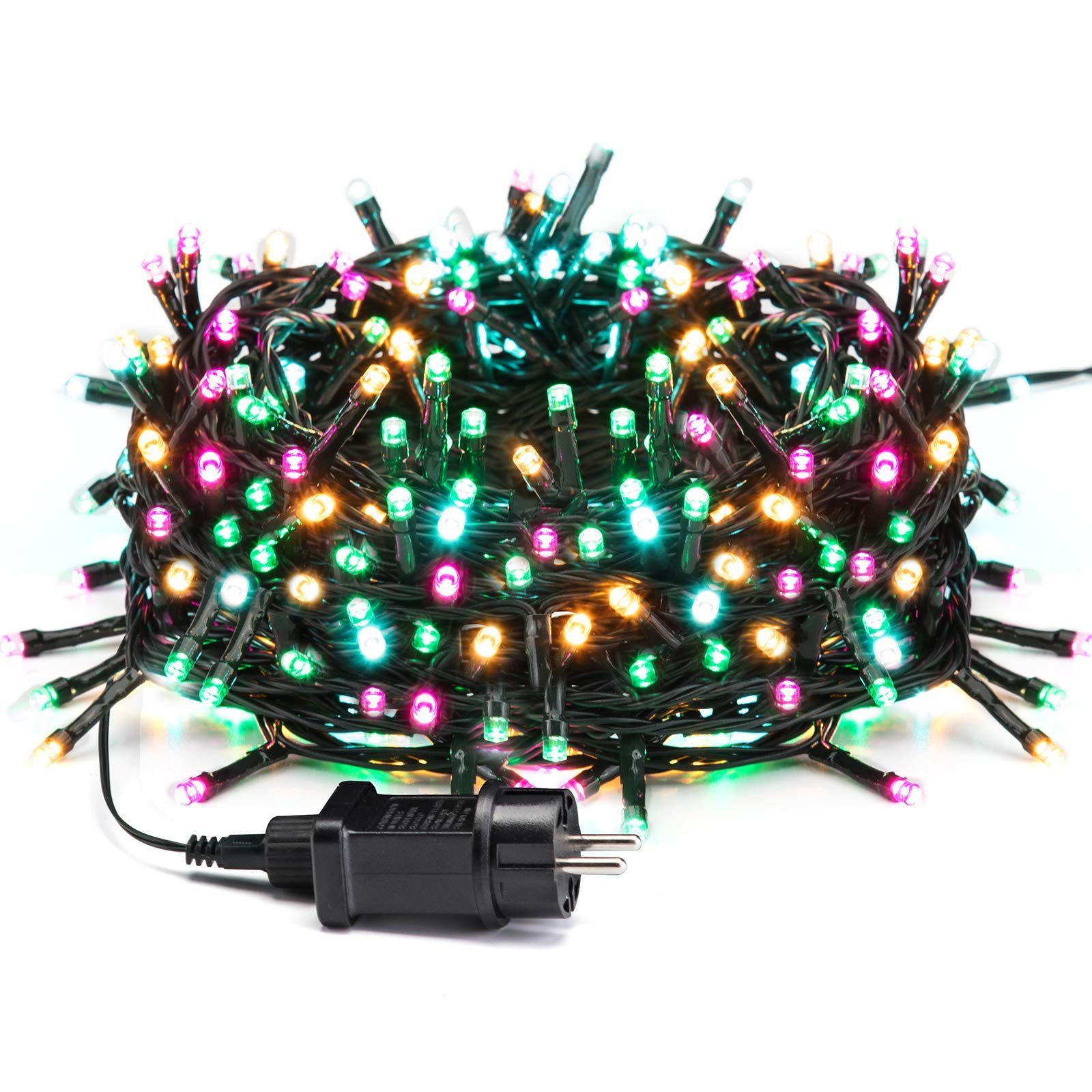 Elegear LEDLichterkette 20M Bunte Außen lichterkette LED