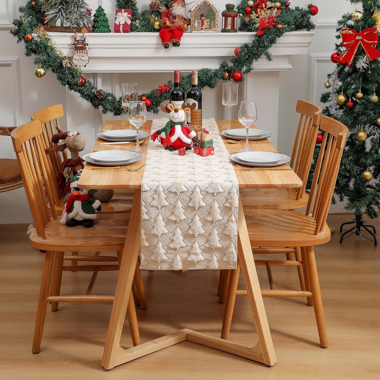 Kaket Tischläufer Weihnachten, Plüsch Gold Pailletten günstig online kaufen