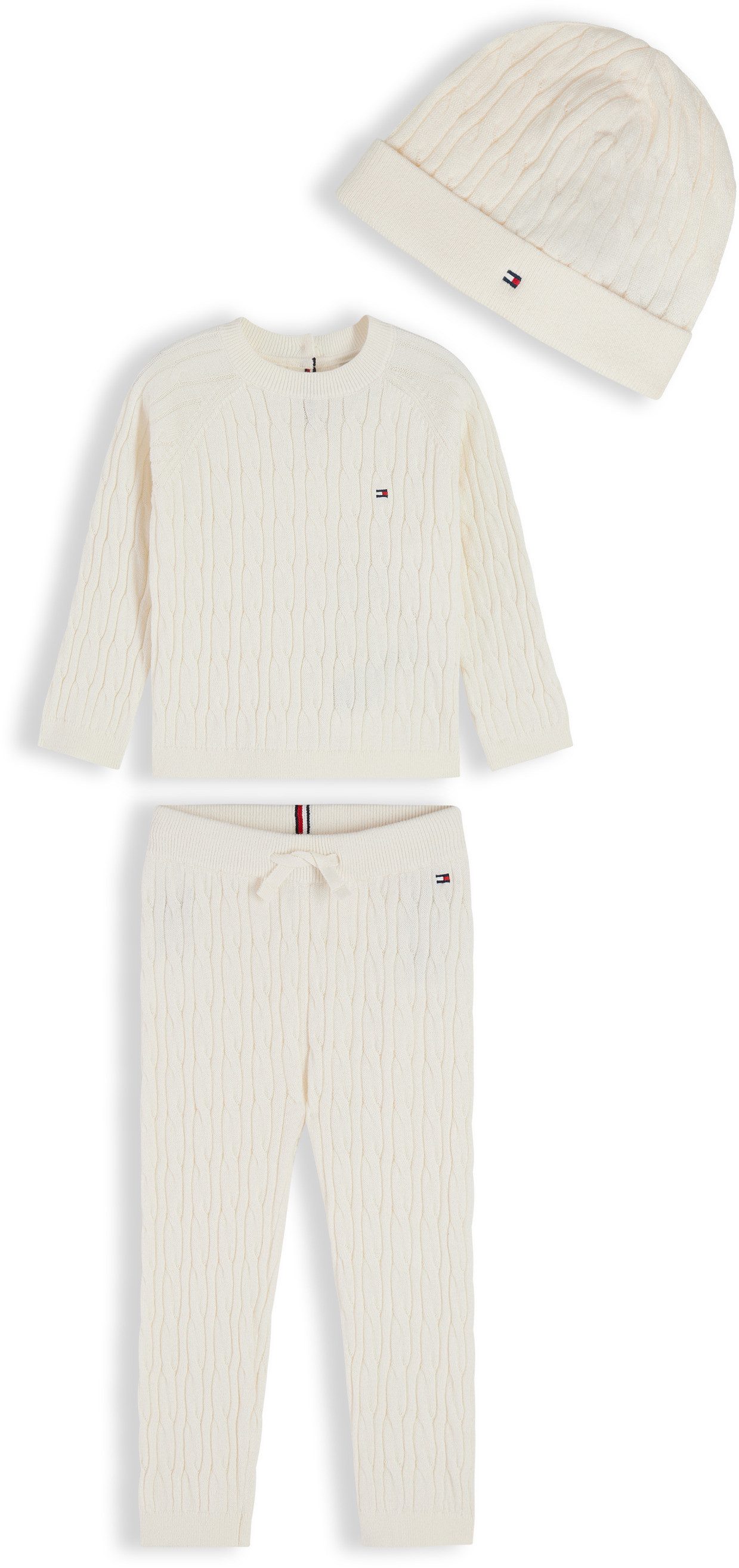 Tommy Hilfiger Neugeborenen-Geschenkset (Set, 3-tlg) weiche Strickqualität, für Babys