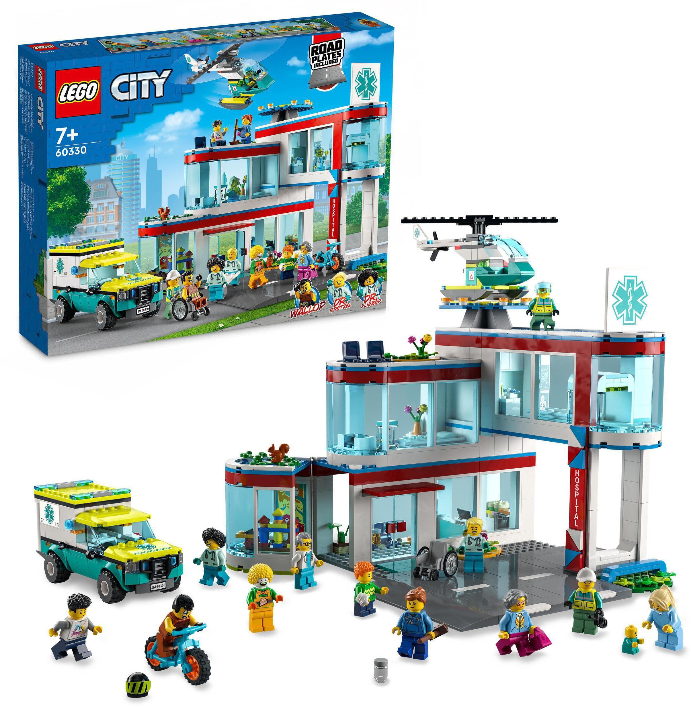 LEGO® Konstruktionsspielsteine Krankenhaus (60330), LEGO® City, (816 St)