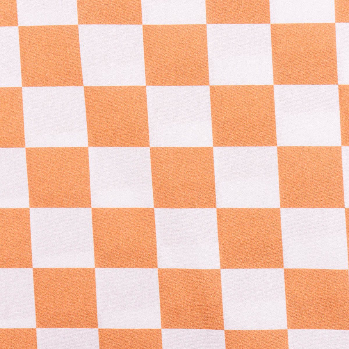 SCHÖNER LEBEN. Stoff Baumwollstoff Meterware Popeline Fine Poplin Karo groß orange 145cm, allergikergeeignet,nachhaltig,atmungsaktiv,pflegeleicht