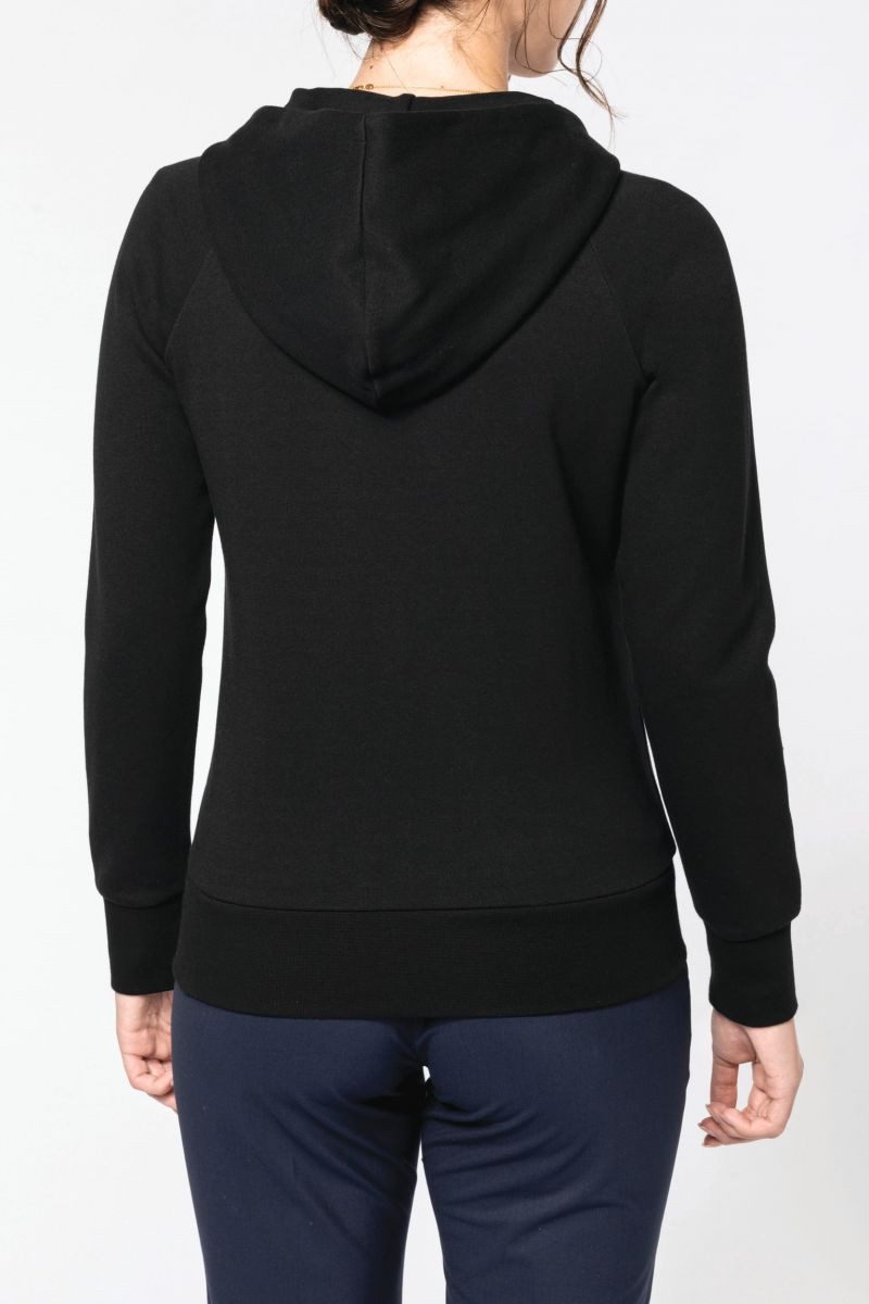 Kariban Kapuzensweatjacke Damenjacke mit Reißverschluss und Kapuze