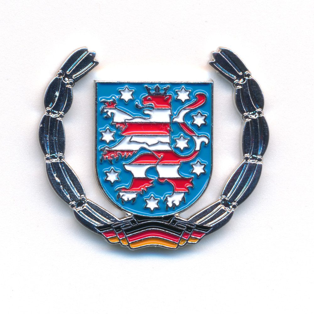 hegibaer Anstecknadel Freistaat Thüringen Wappen Deutschland Flagge Edel Pin Anstecker 0932 (1-tlg), echt edel