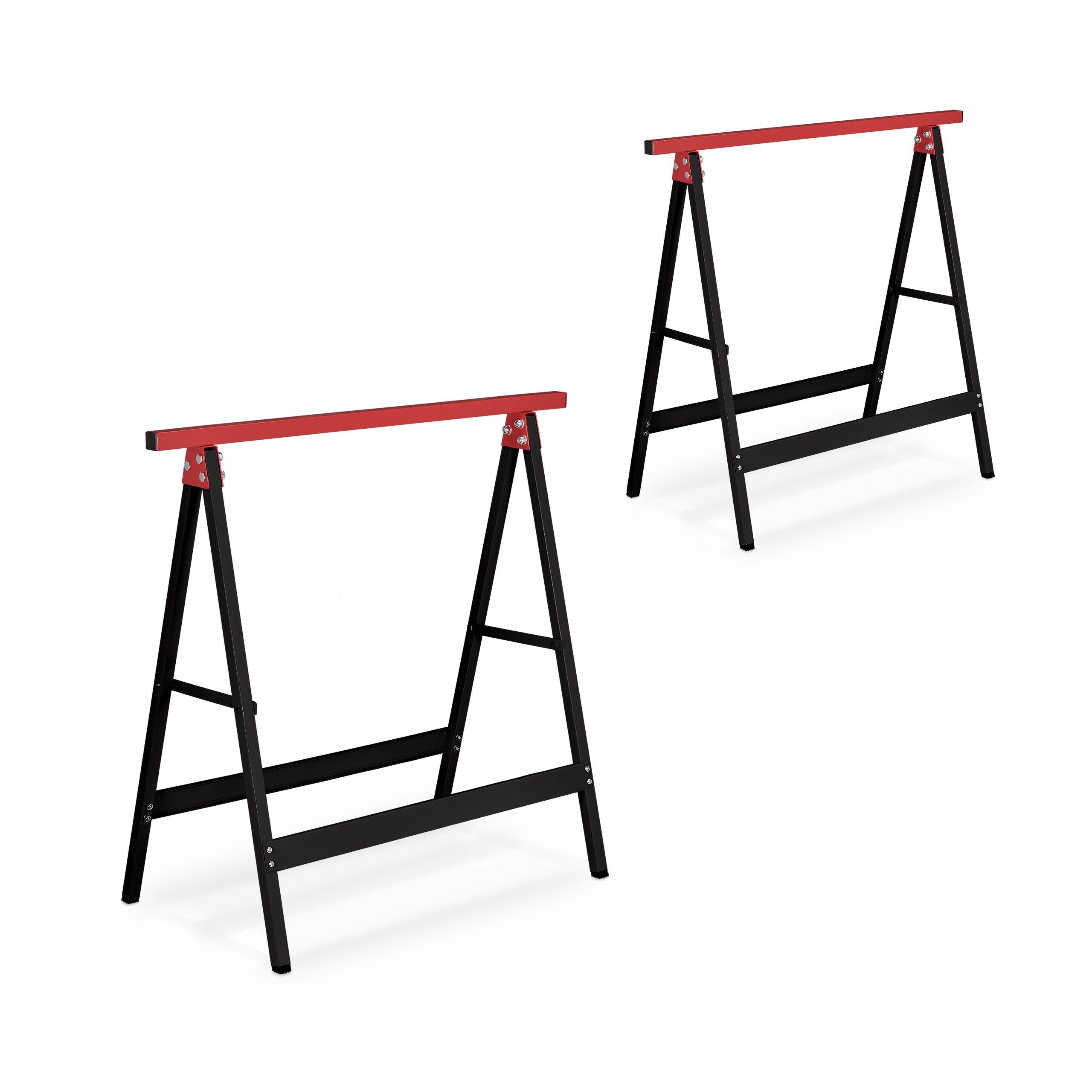 Klappbock Arbeitsbock 2er Set schwarz/rot