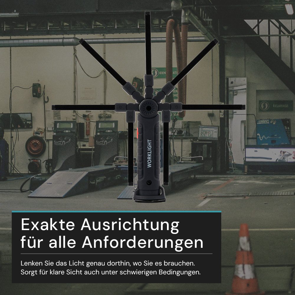 LUXULA LED Arbeitsleuchte LUXULA Arbeitsleuchte 3 W 6000 K Tageslichtweiß Schwarz, Tageslichtweiß