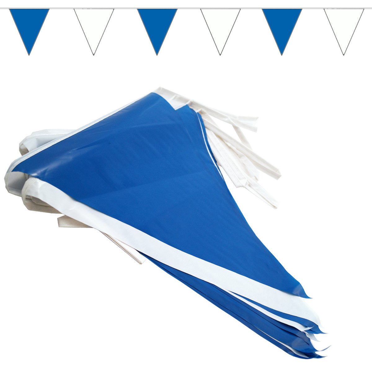 Goodymax Hängedekoration Wimpelkette 10 m Blau-Weiß