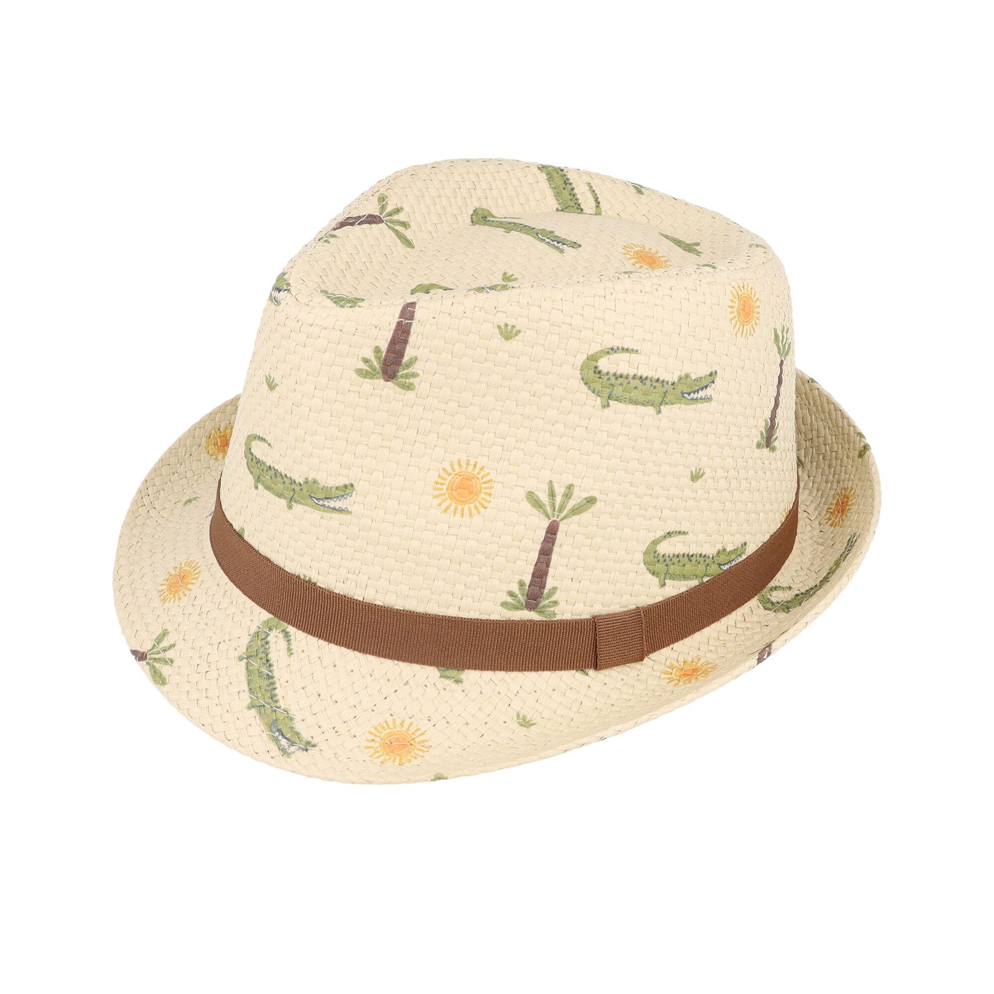 MAXIMO Strohhut KIDS BOY-Trilby Alligator (1-St)