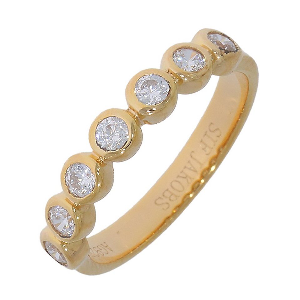 Sif Jakobs Jewellery Fingerring, Sif Jakobs Ring mit 7 Zirkonia vergoldet  R11186-cz-YG
