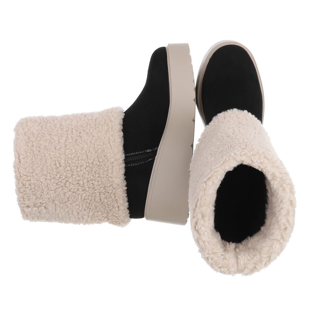 Ital-Design Wärmende Plateau-Stiefel mit flauschigem Schaft für Damen Plate günstig online kaufen