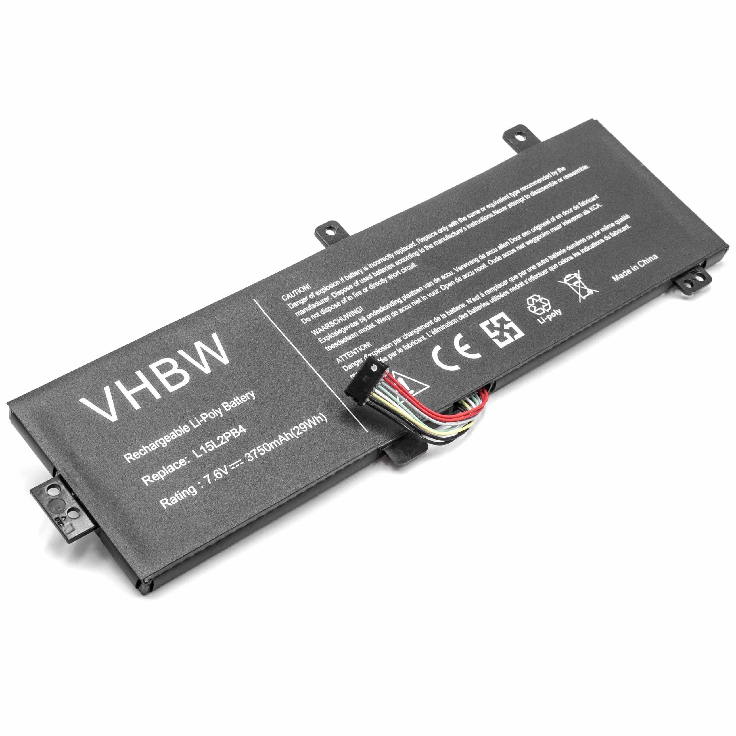 vhbw passend für Lenovo IdeaPad 310-15ABR(80ST0003GE), Laptop-Akku 3750 mAh