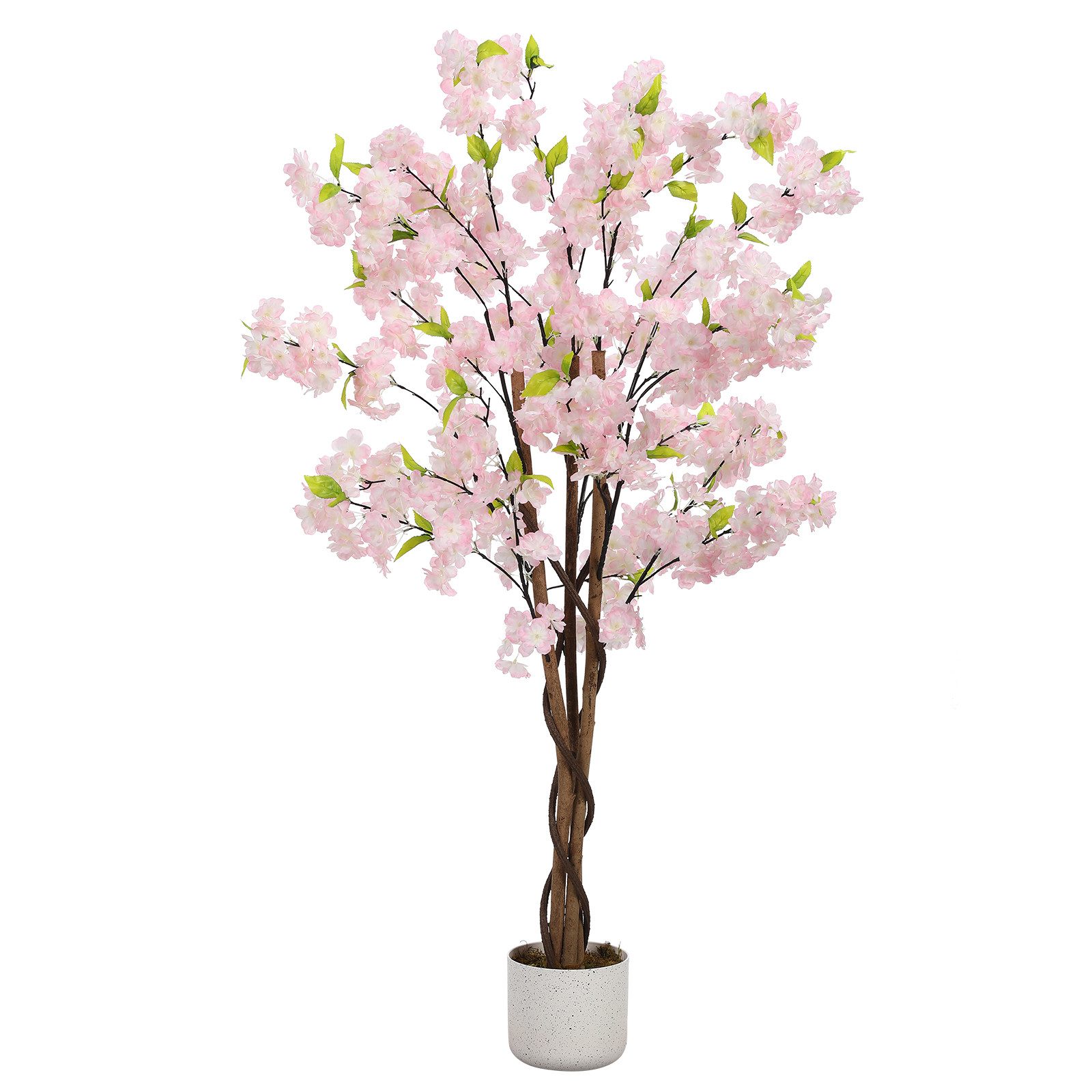 Kunstbaum Künstlicher Kirschblütenbaum mit Blüten 120/150cm, GarveeMore, Höhe 120 cm, Kunstpflanze Kunstbaum Sakura Deko für Zuhause, Büro