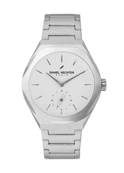 HECHTER PARIS Quarzuhr Fusion Man Silver White, mit Metallband