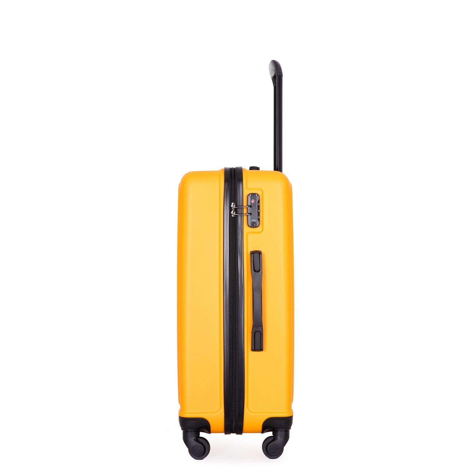 Nur 1 Stück Reisekoffer, Gelb Koffer WISHDOR Rollen, Hartschalen-Trolley Handgepäcktrolley 4
