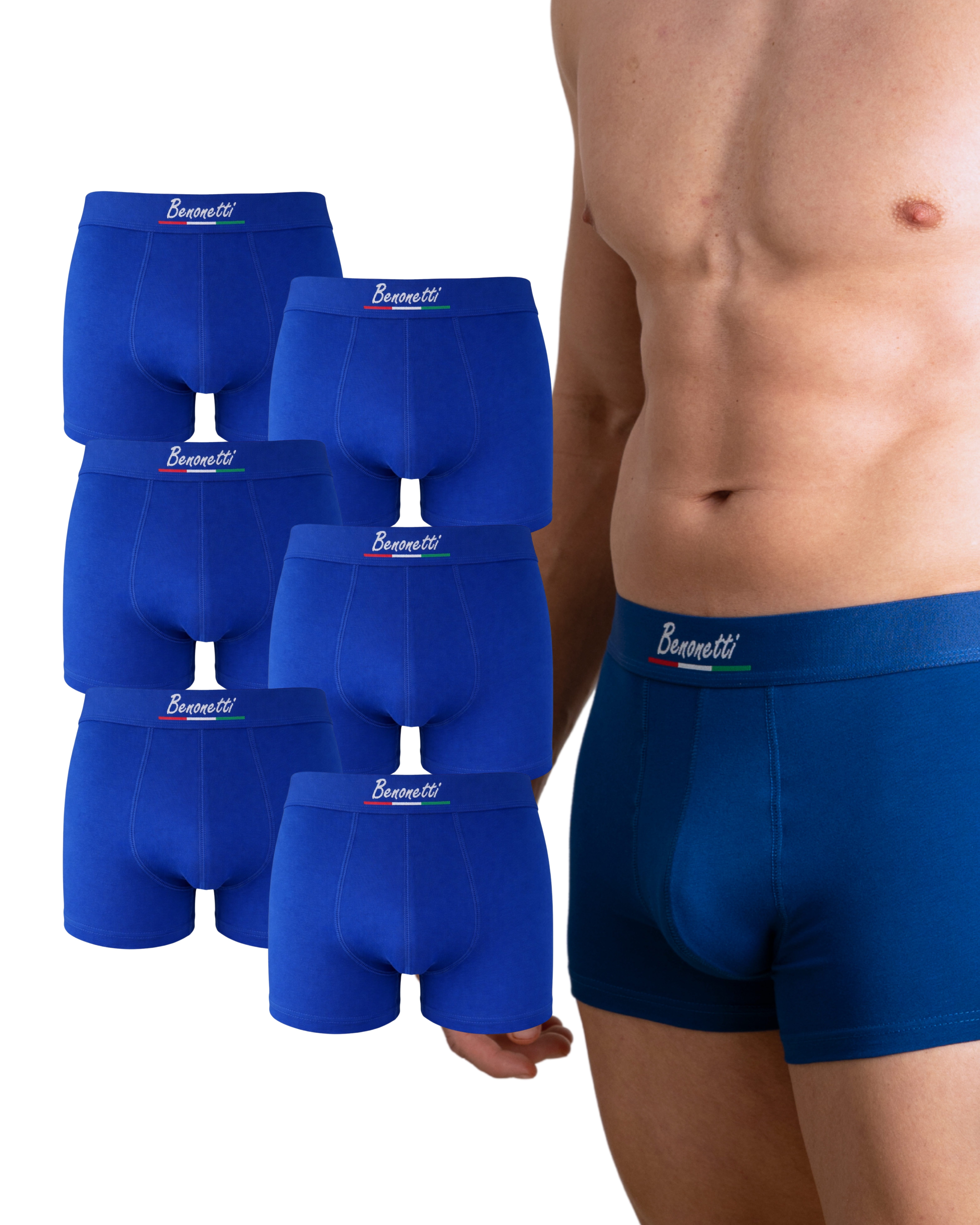 Benonetti Boxershorts 3er & 6er Pack aus Baumwolle mit hoher Tragekomfort (Packung, 6-St) Mit Komfortbund und Logo, ohne kratzenden Zettel