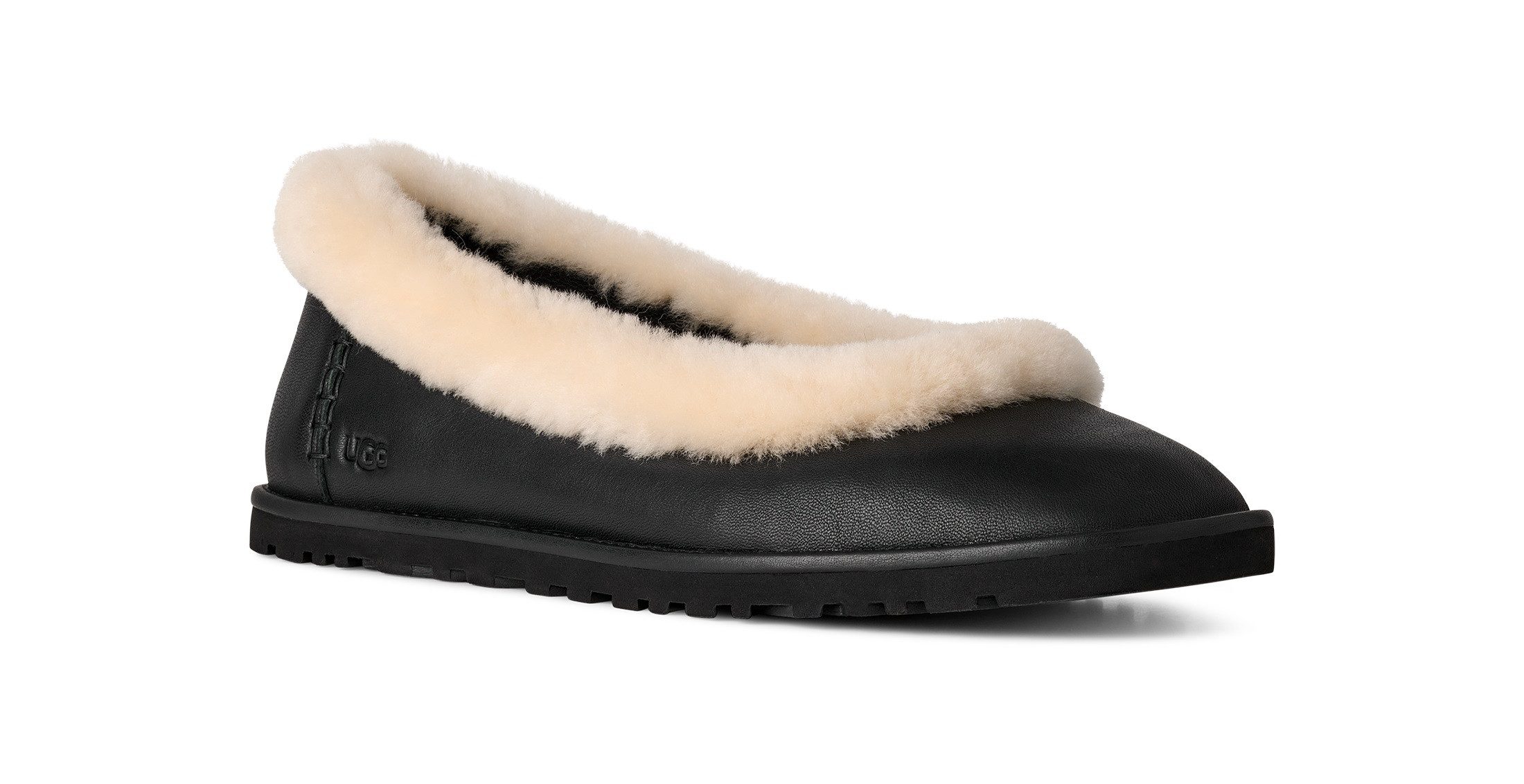 UGG Zora Leather Ballet Flat Ballerina Homeslippers, Flats zum Schlupfen günstig online kaufen