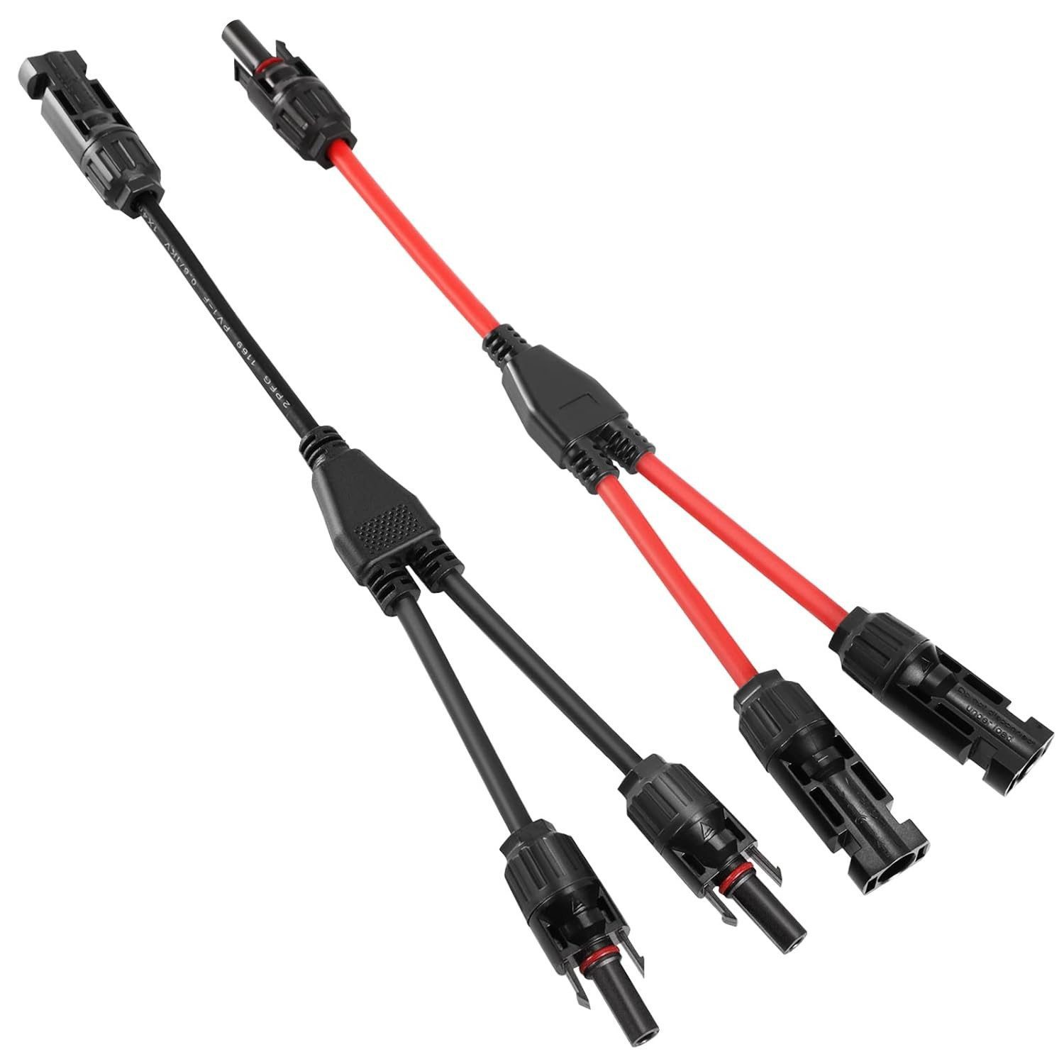 FELIXLEO Wechselrichter Solarpanel-Kabel Profi-Stecker Y-Stecker Solar-Adapter 1st, (4 St)