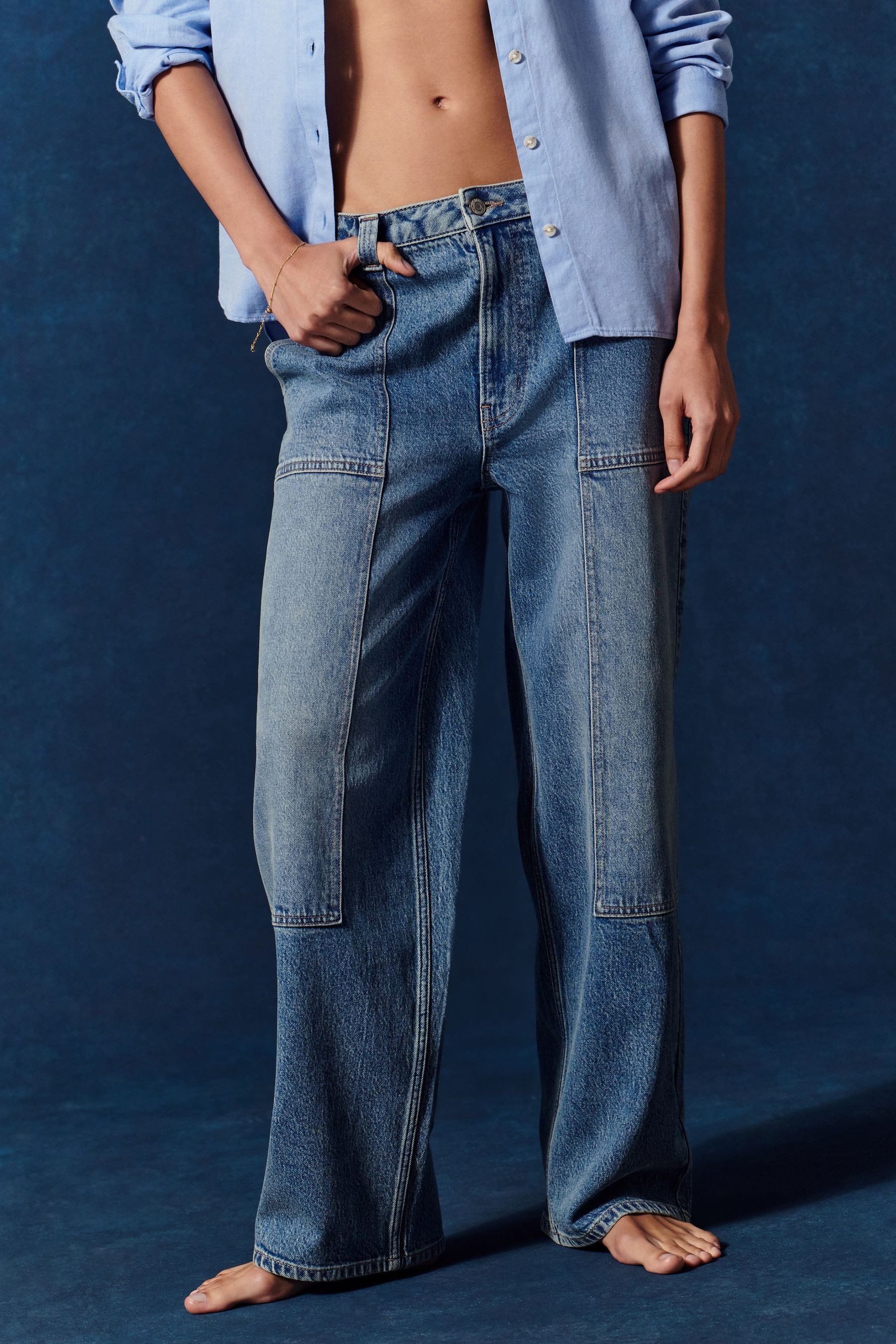 Next Gerade Jeans Zimmermannsjeans mit geradem Bein im Straight Fit (1-tlg)