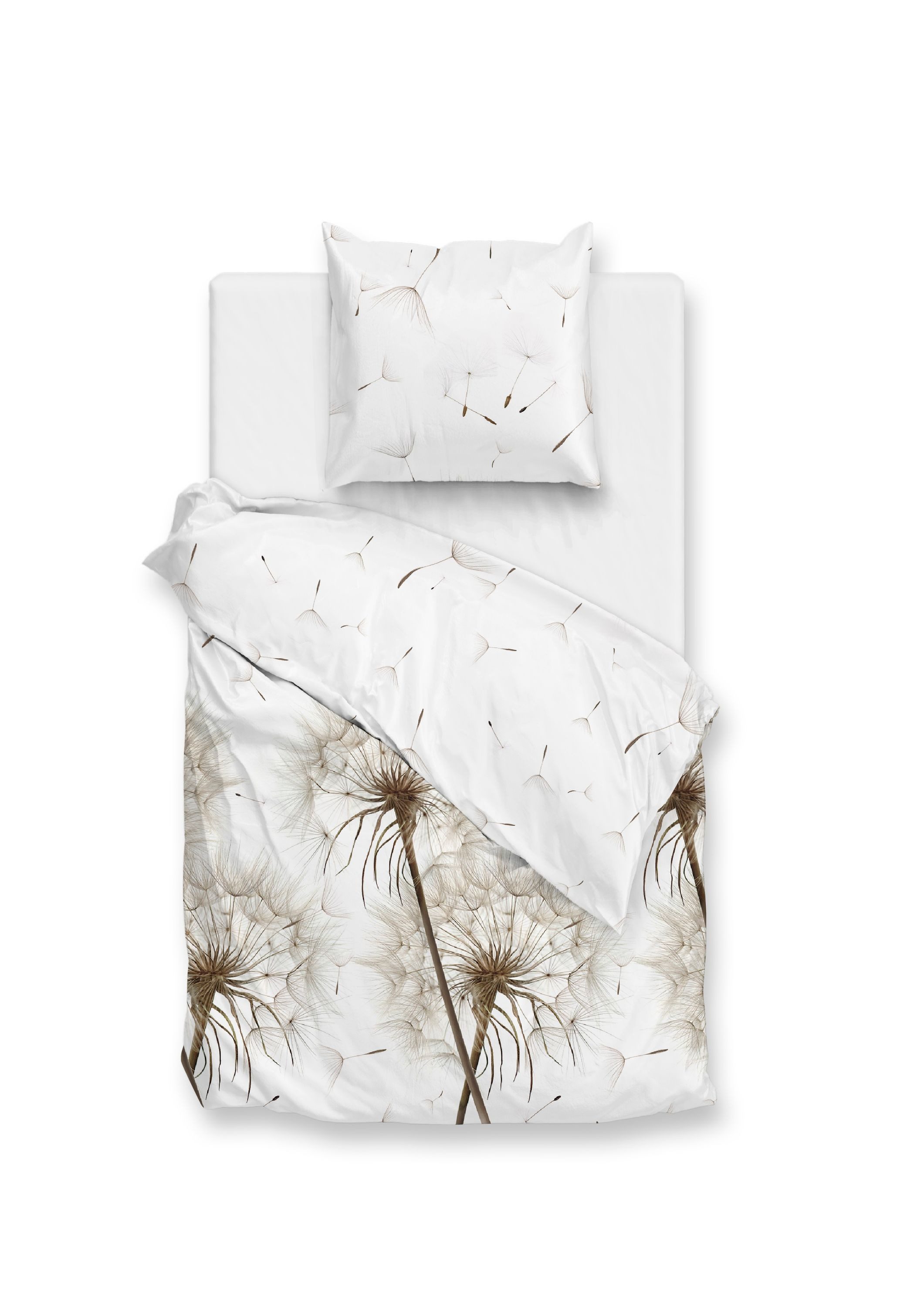 ZO HOME Bettwäsche ZO!Home, Renforcé, 2 teilig, Pusteblumen auf weißem Hint günstig online kaufen
