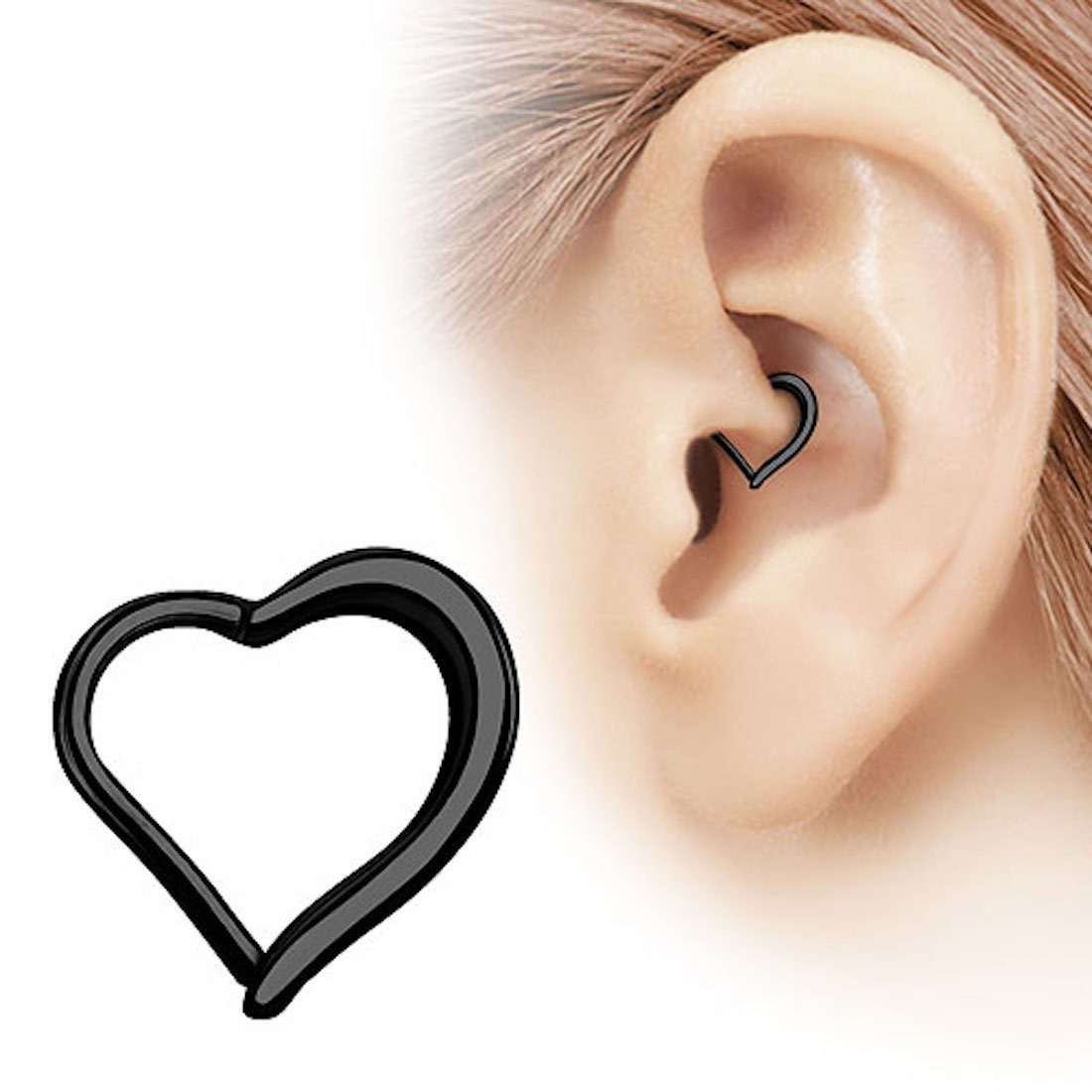 Taffstyle Nasenpiercing Piercing Herz mit Septum günstig online kaufen