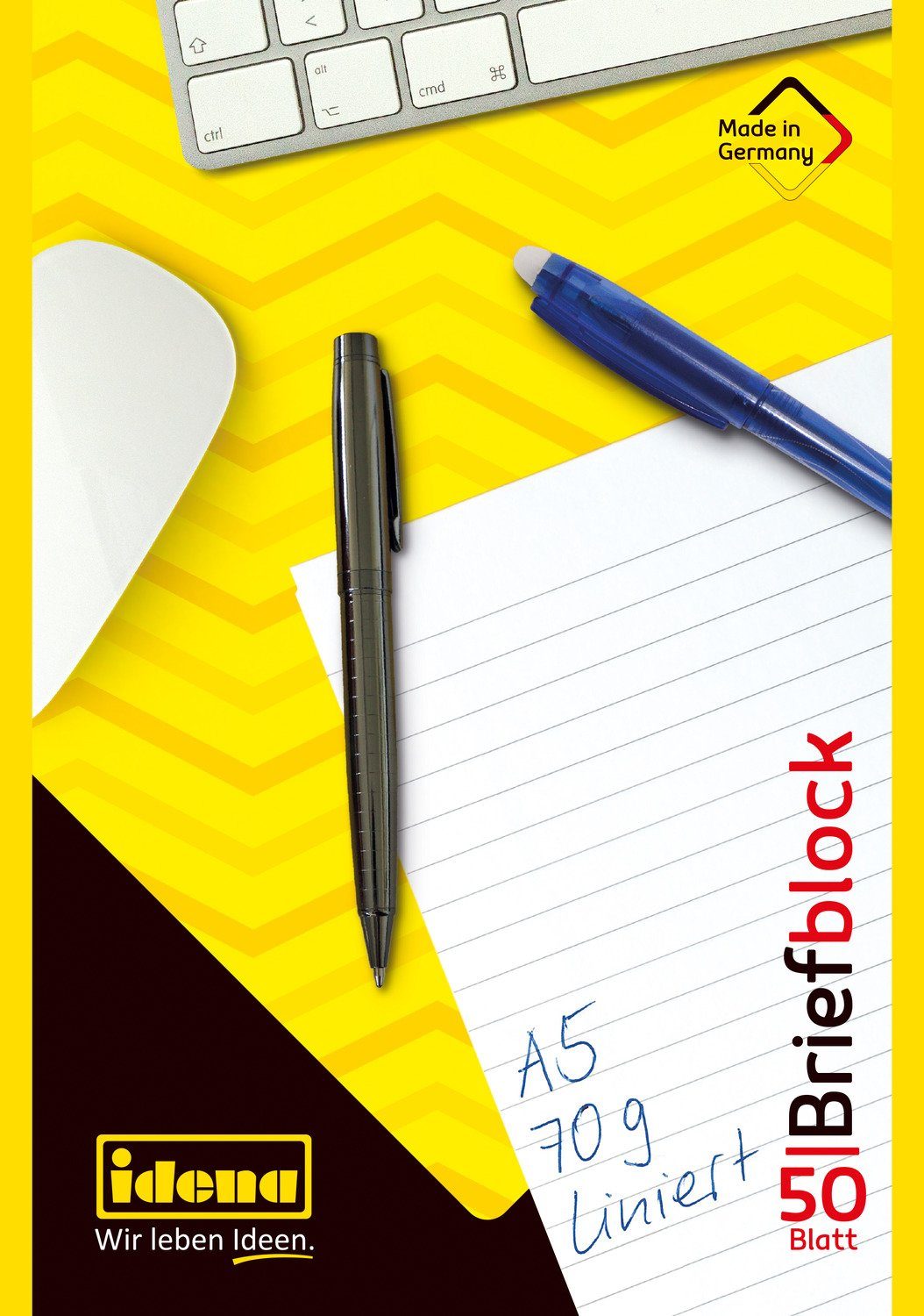 Idena Briefumschlag Idena Briefblock liniert 50 Blatt 70g/m² DIN A5