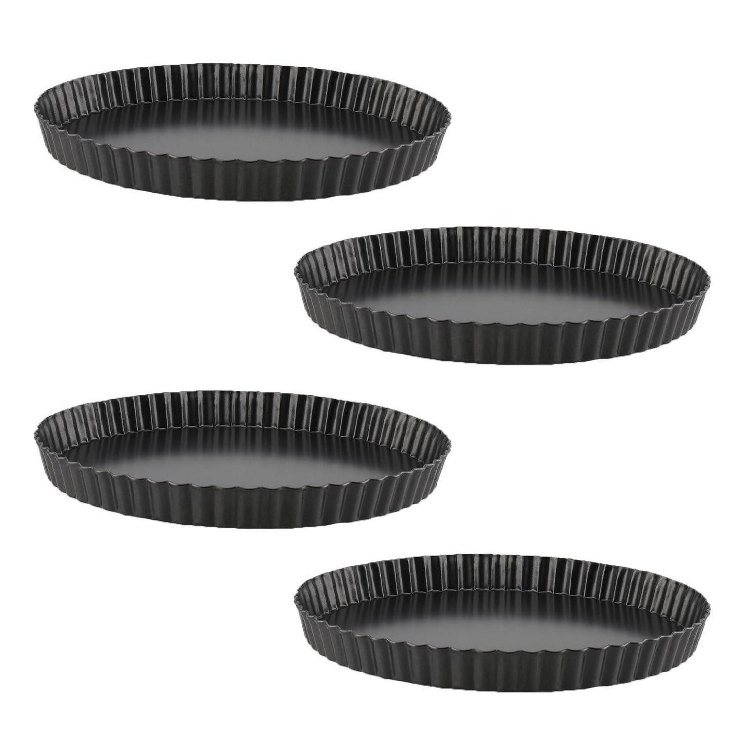 LuxusKollektion Tarteform Tarteform 20cm Hebeboden Antihaft Kohlenstoffstahl, (4-tlg)