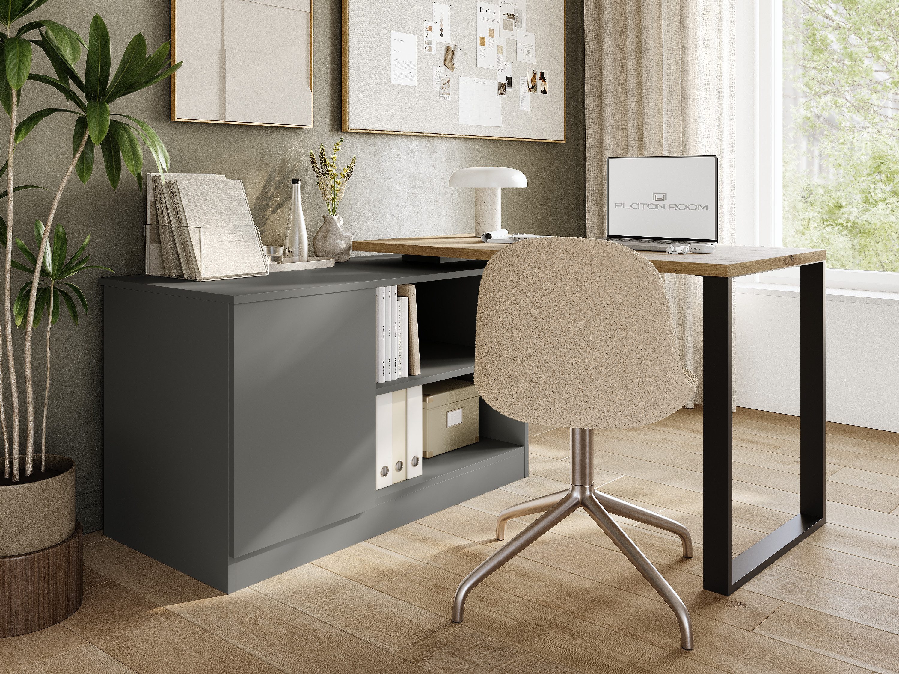 Platan Room Schreibtisch Drehbarer Eckschreibtisch Rio günstig online kaufen