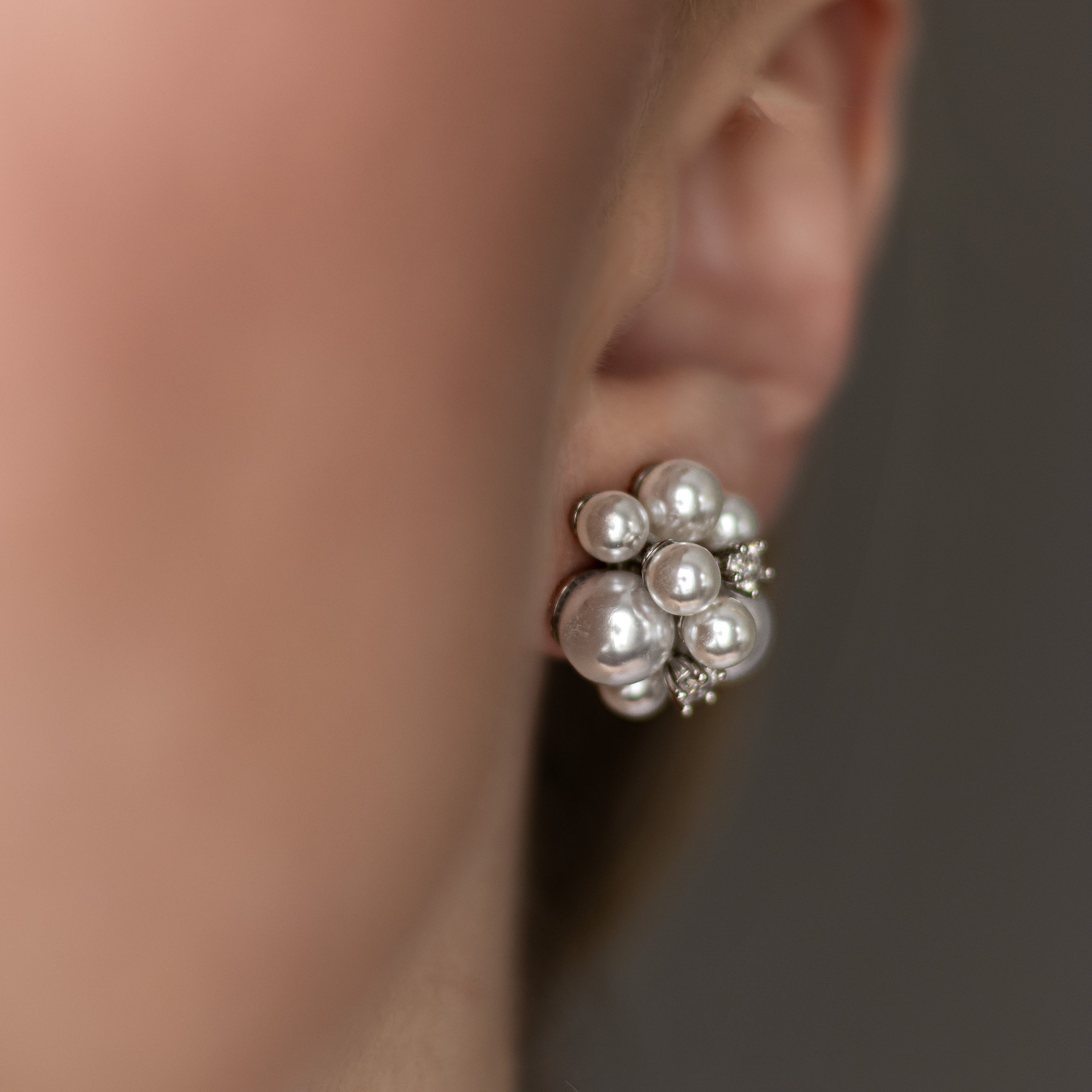 Brautkrone Perlenohrringe Braut Ohrringe Hochzeit Perlenohrringe Perlen run günstig online kaufen