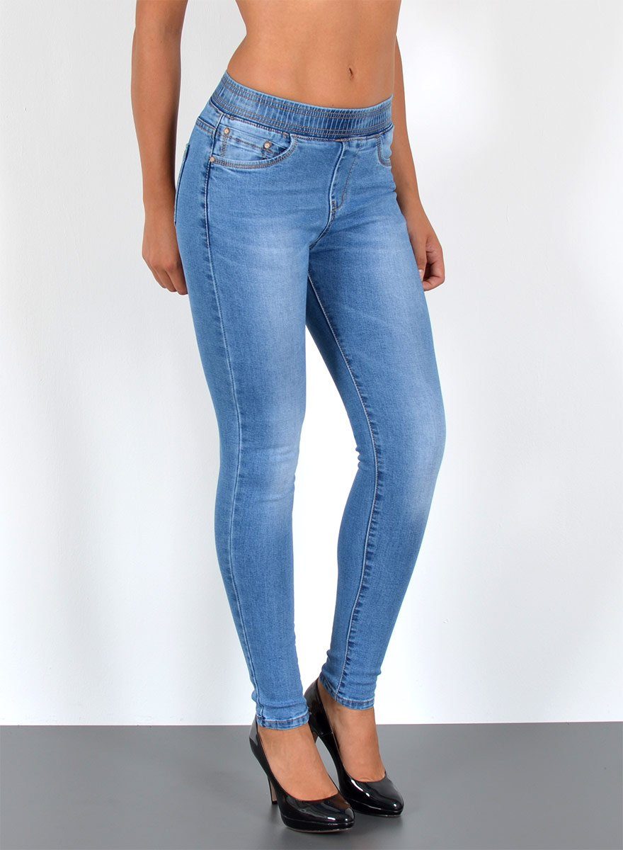 ESRA Skinny-fit-Jeans »J291« Damen Skinny Jeans High Waist mit elastischem  Gummi-Bund,