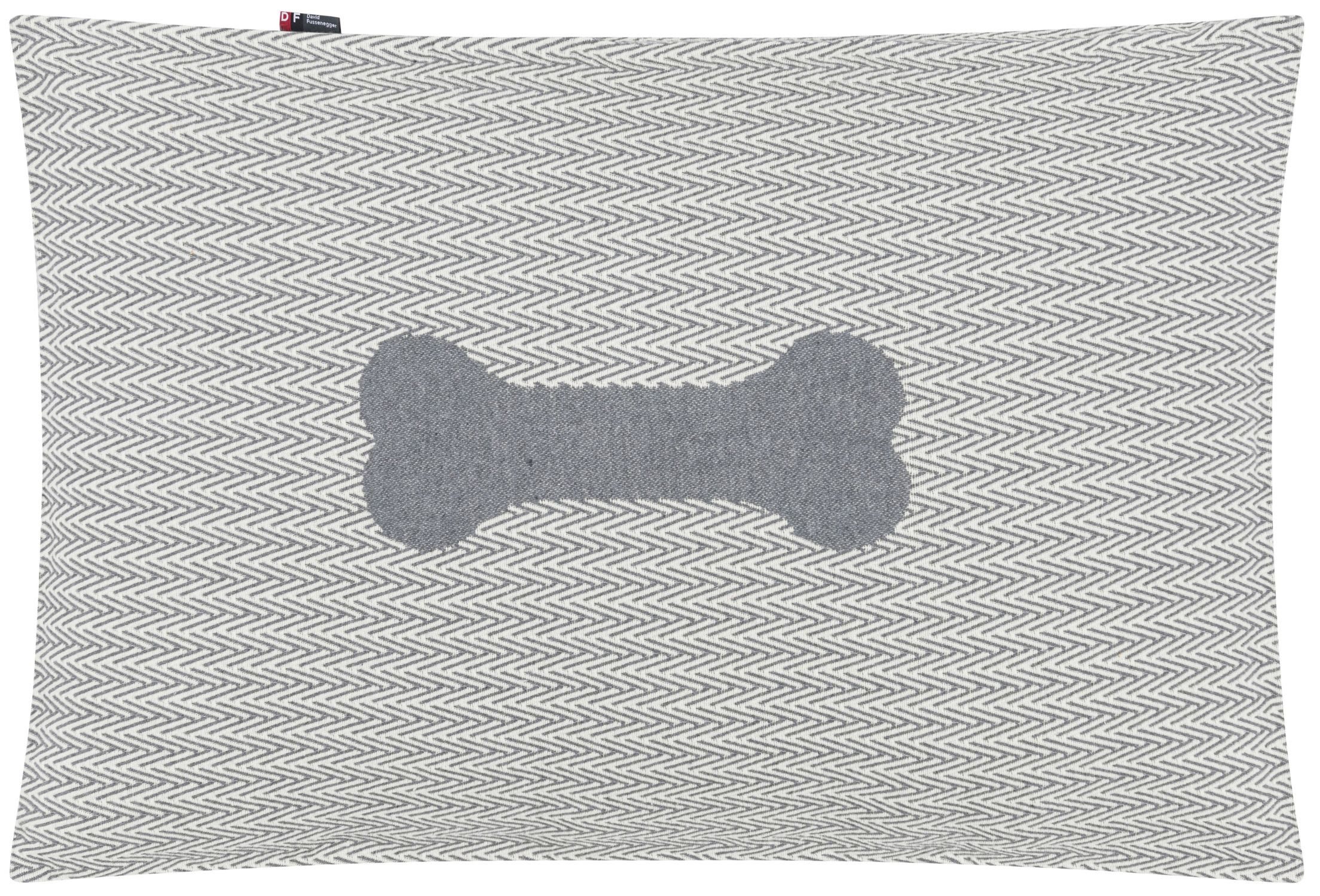 DAVID FUSSENEGGER Hundebett Hundekissenhülle 'Knochen' 60 x 90 cm Grau