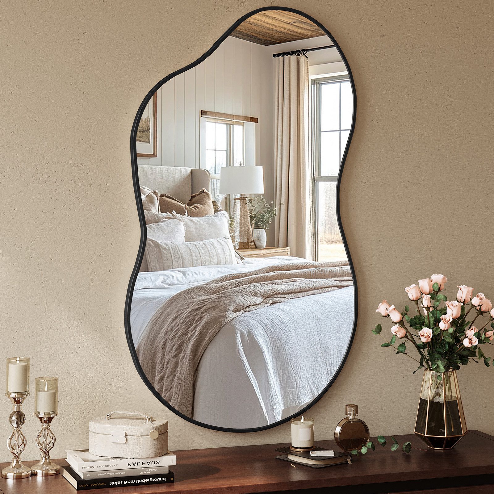 TLGREEN Dekospiegel Wandspiegel, (Wolkenspiegel mit Gehärtetes Glas, Alumin günstig online kaufen