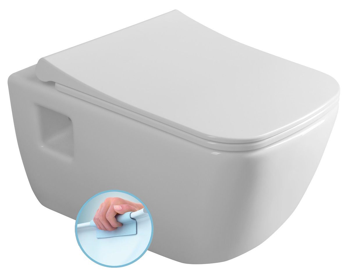 Bruckner Tiefspül-WC WALTER Hänge-WC, Rimless, 37x52,5cm, weiß, Bruckner-201-502-0