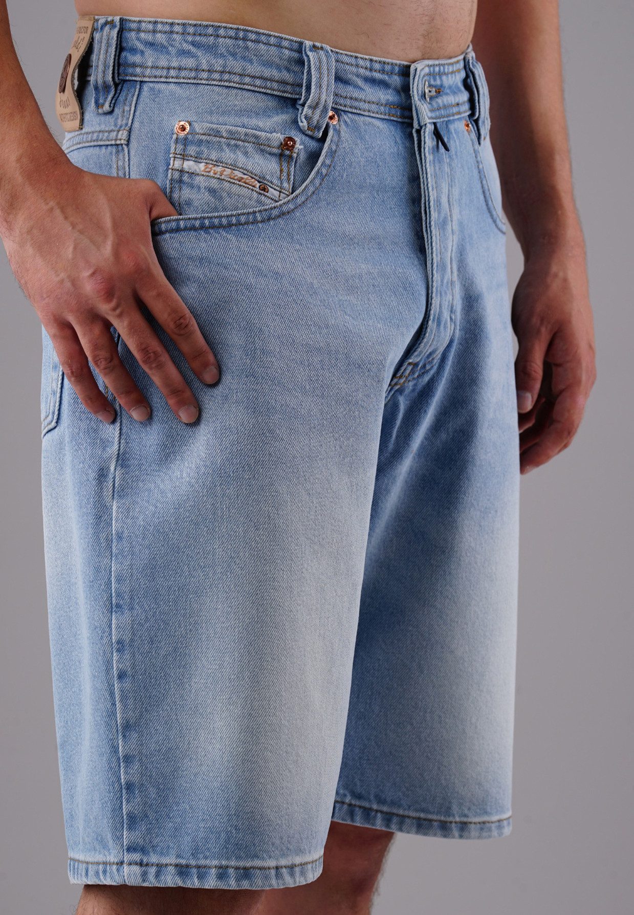 PICALDI Jeans Jeansshorts Zicco 471 Diamond - Relaxed Fit Icewashed Sky (1-tlg) Vintage-Look