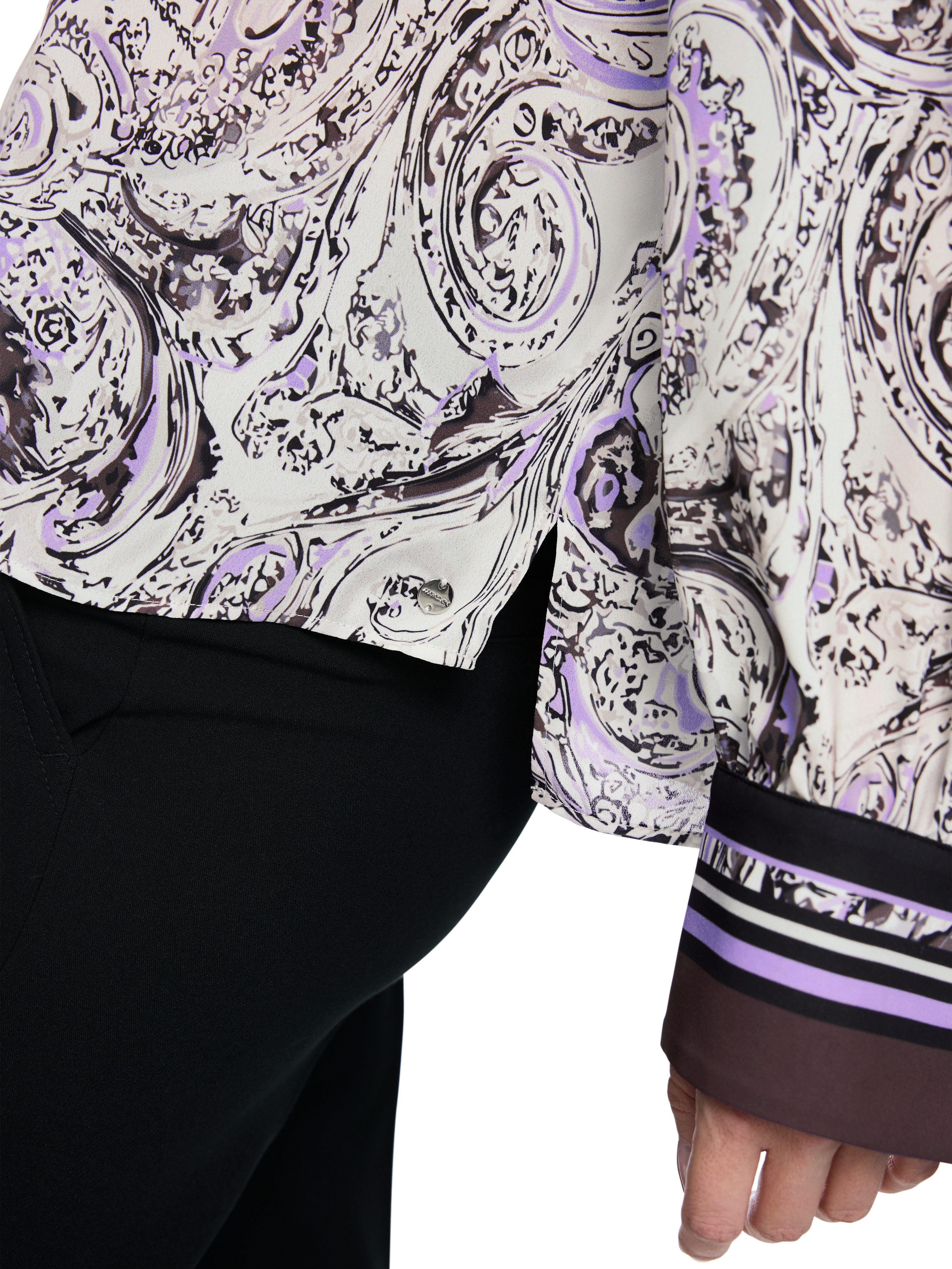 Marc Cain Schluppenbluse Urban Office Premium Damenmode mit Allover Print