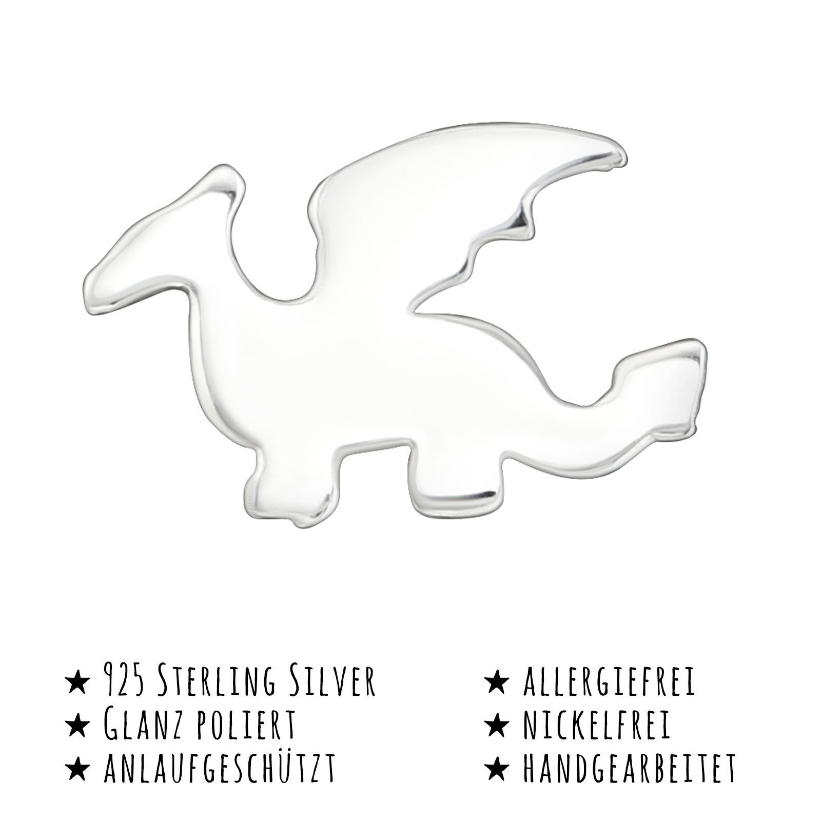 Monkimau Ohrring-Set Drachen Ohrringe aus 925 Silber, Hypoallergen