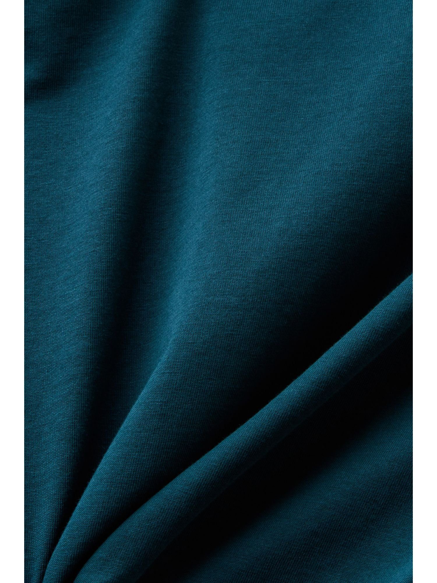 TEAL Print (1-tlg) T-Shirt Esprit DARK GREEN Baumwoll-T-Shirt mit